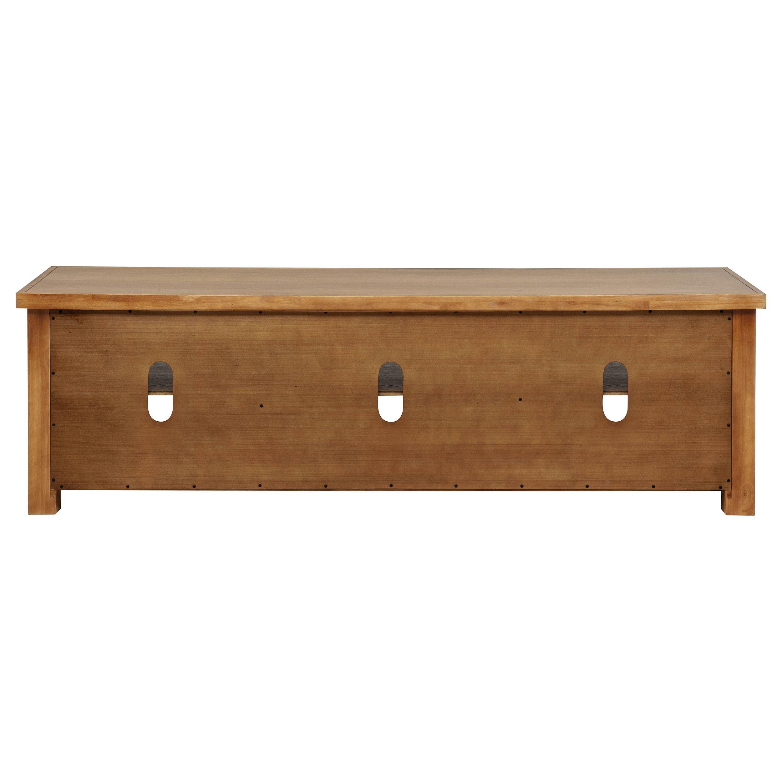  Coaster Furniture Beasley 723323 2-Door 71-Inch Wood TV Stand Media Console - Golden Oak IMAGE 2