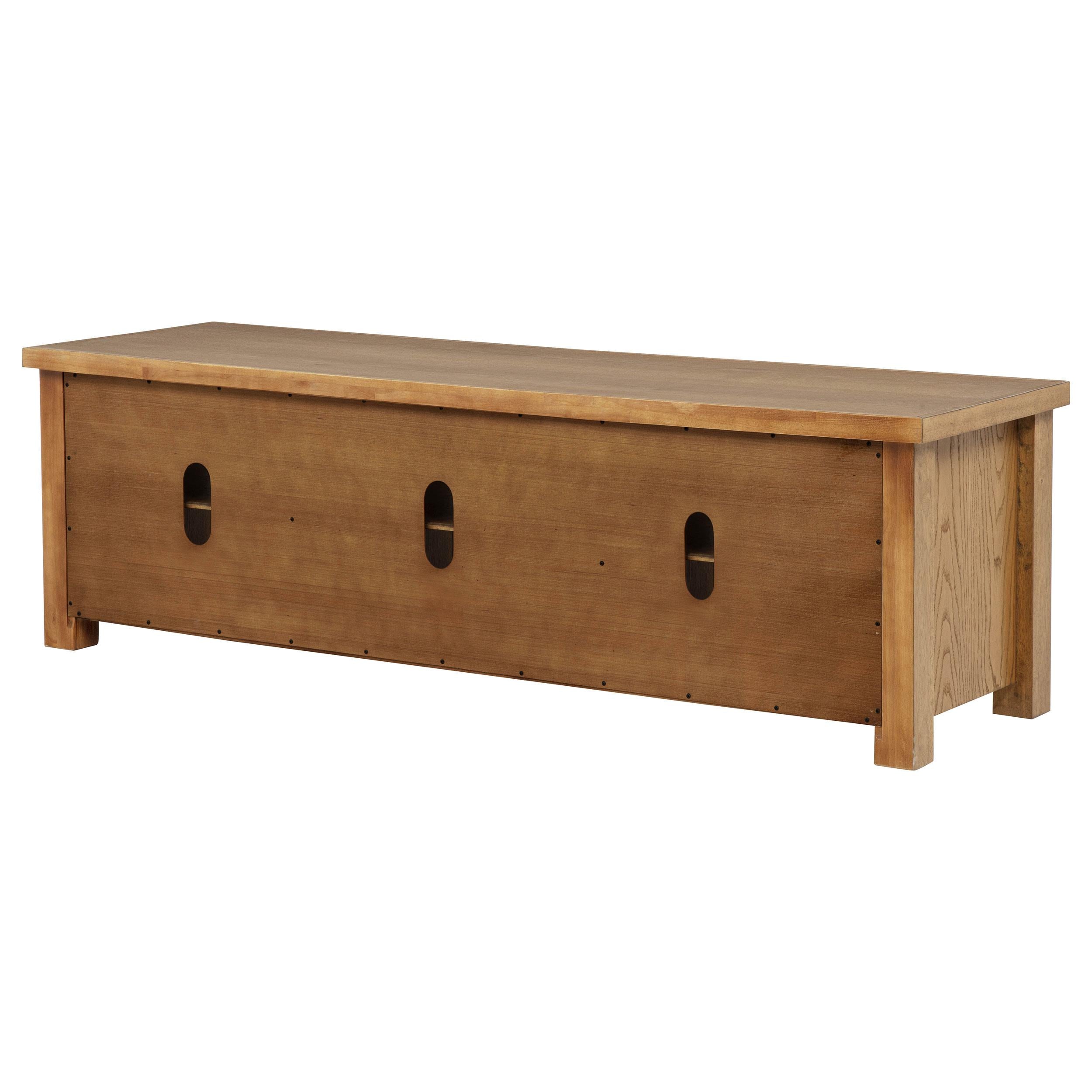  Coaster Furniture Beasley 723323 2-Door 71-Inch Wood TV Stand Media Console - Golden Oak IMAGE 4