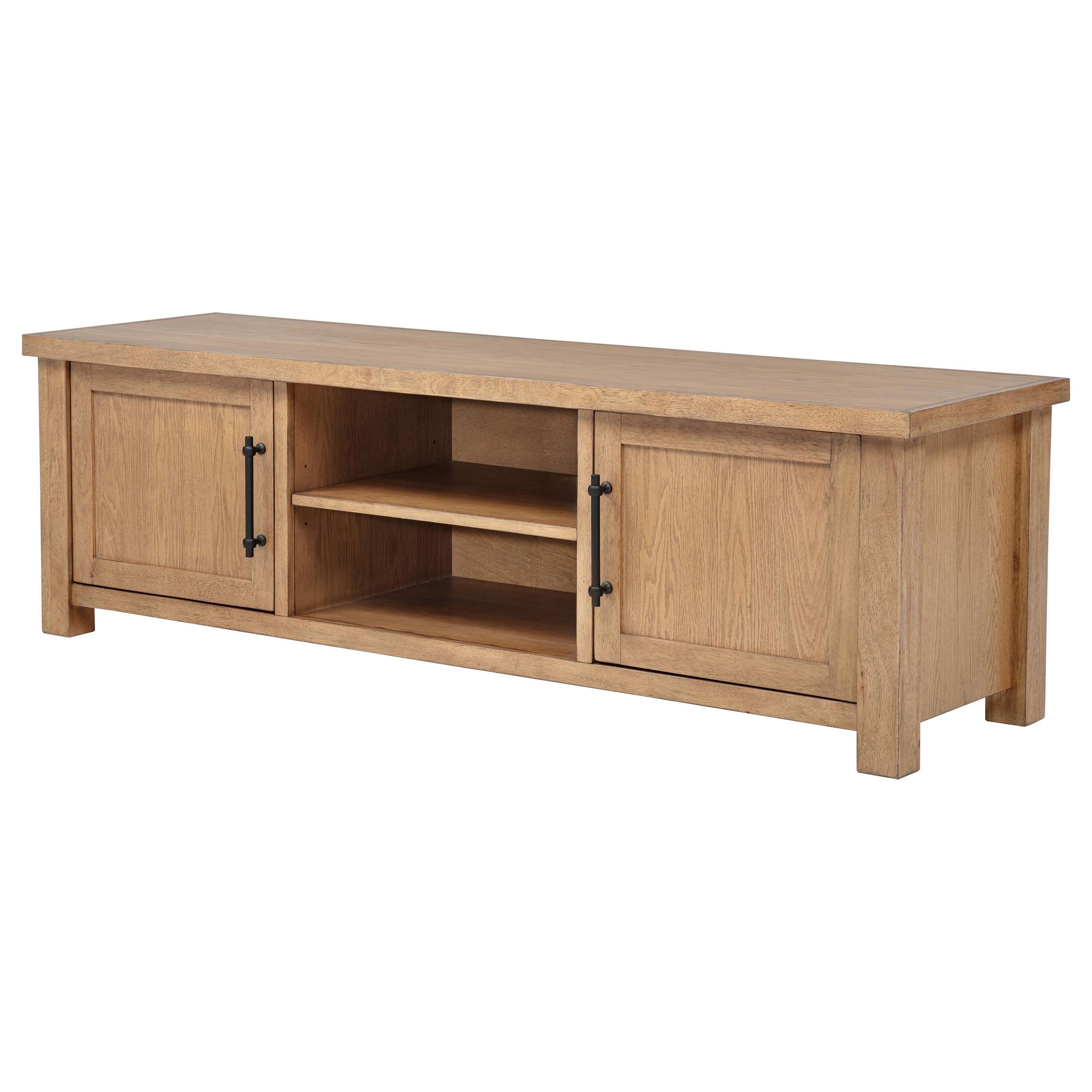  Coaster Furniture Beasley 723323 2-Door 71-Inch Wood TV Stand Media Console - Golden Oak IMAGE 6