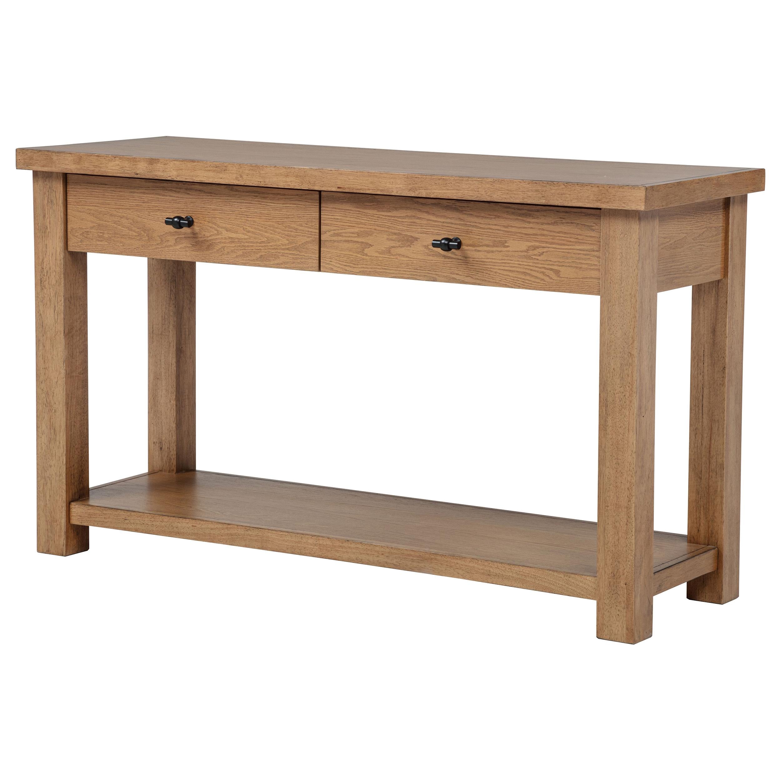  Coaster Furniture Beasley 723329 2-Drawer Wood Console Table - Golden Oak IMAGE 1