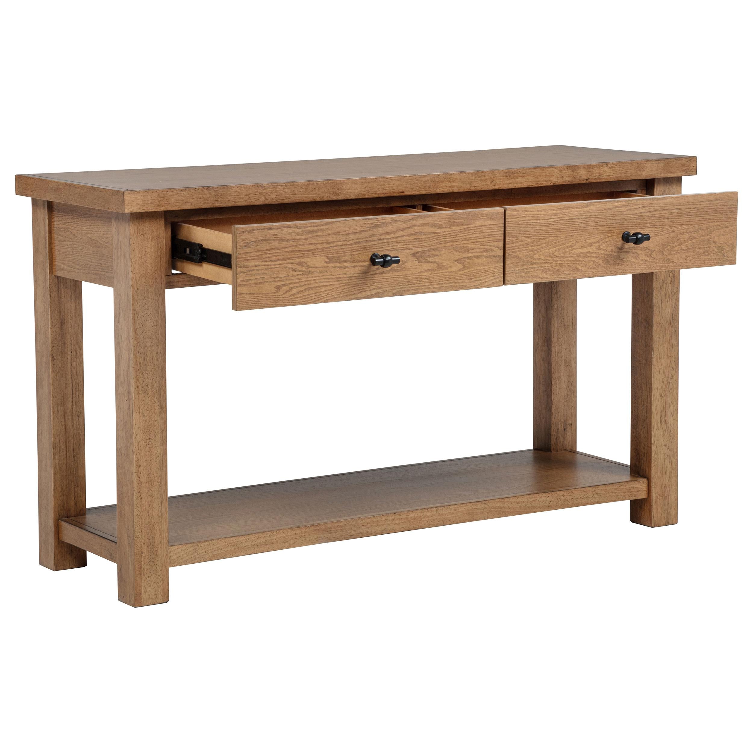  Coaster Furniture Beasley 723329 2-Drawer Wood Console Table - Golden Oak IMAGE 13