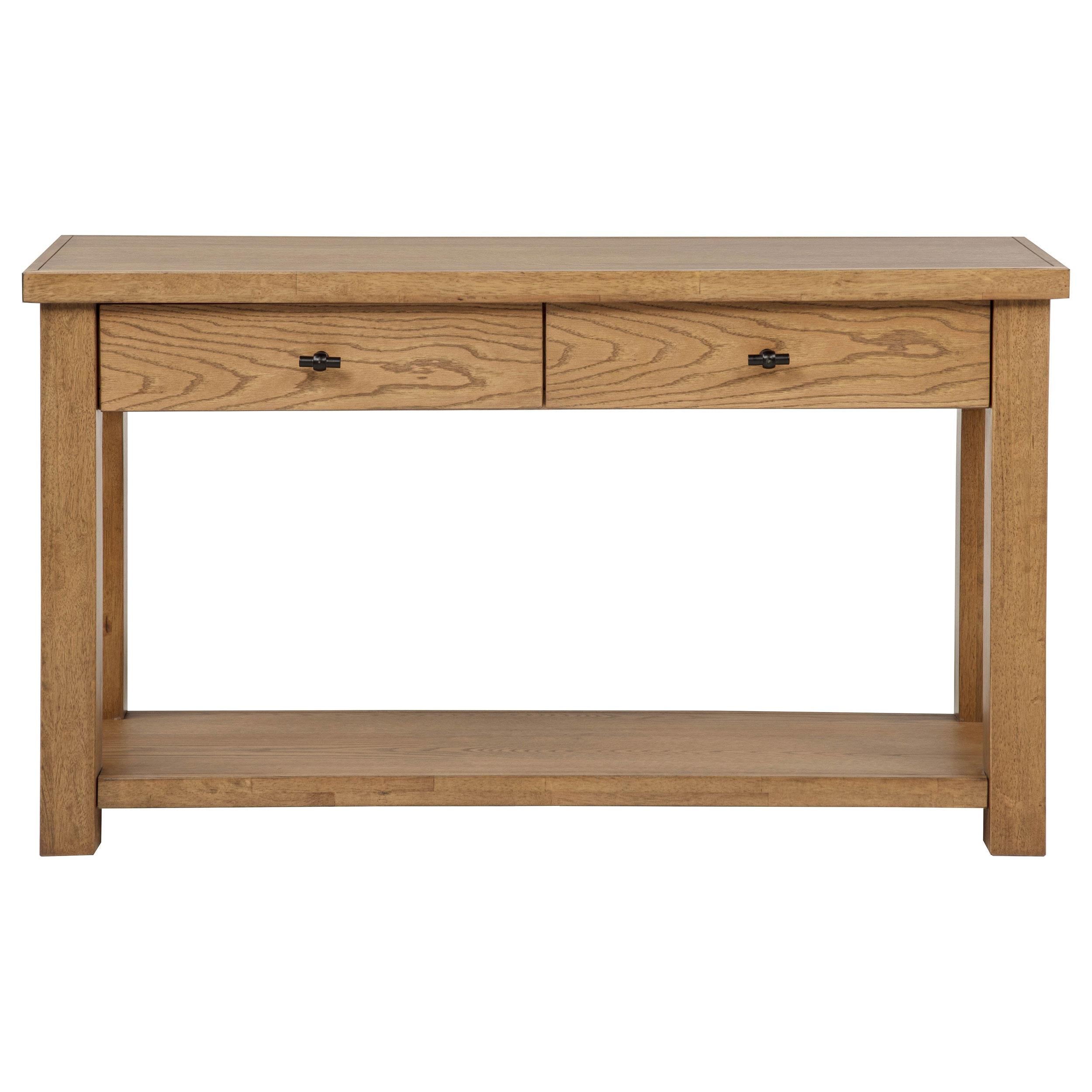  Coaster Furniture Beasley 723329 2-Drawer Wood Console Table - Golden Oak IMAGE 14