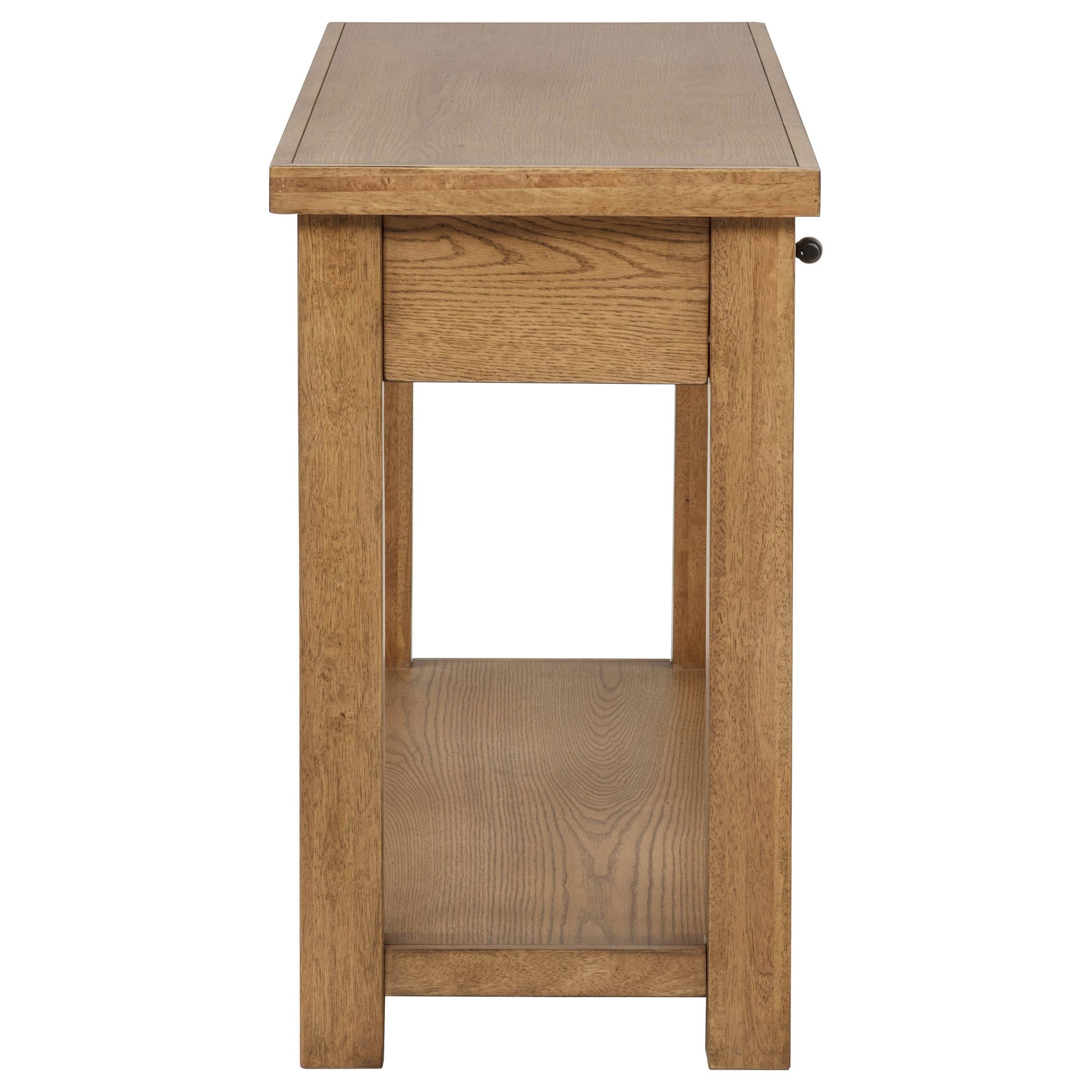  Coaster Furniture Beasley 723329 2-Drawer Wood Console Table - Golden Oak IMAGE 4