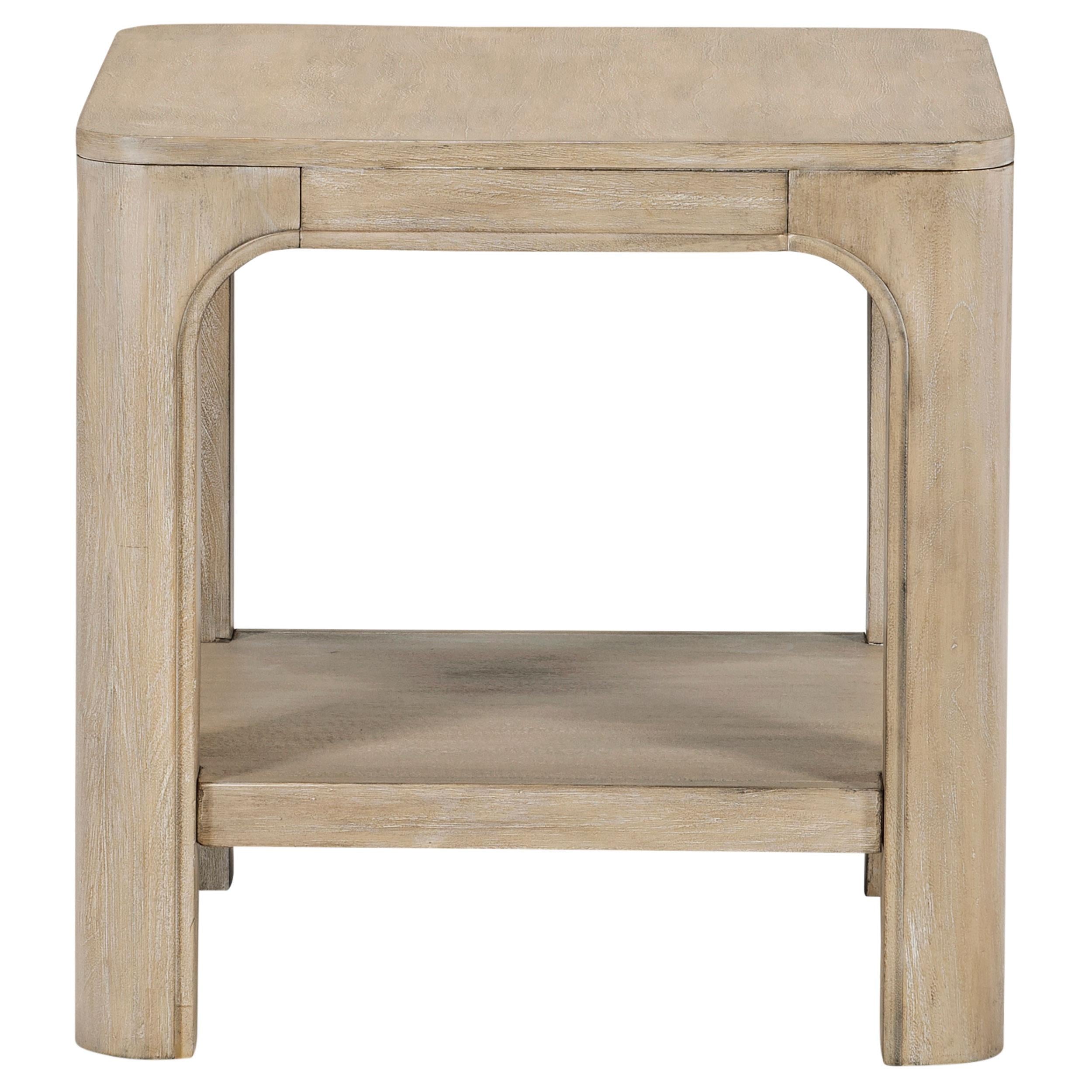  Coaster Furniture Solano 723487 Square Wood End Table with Shelf - Weathered Mango IMAGE 3