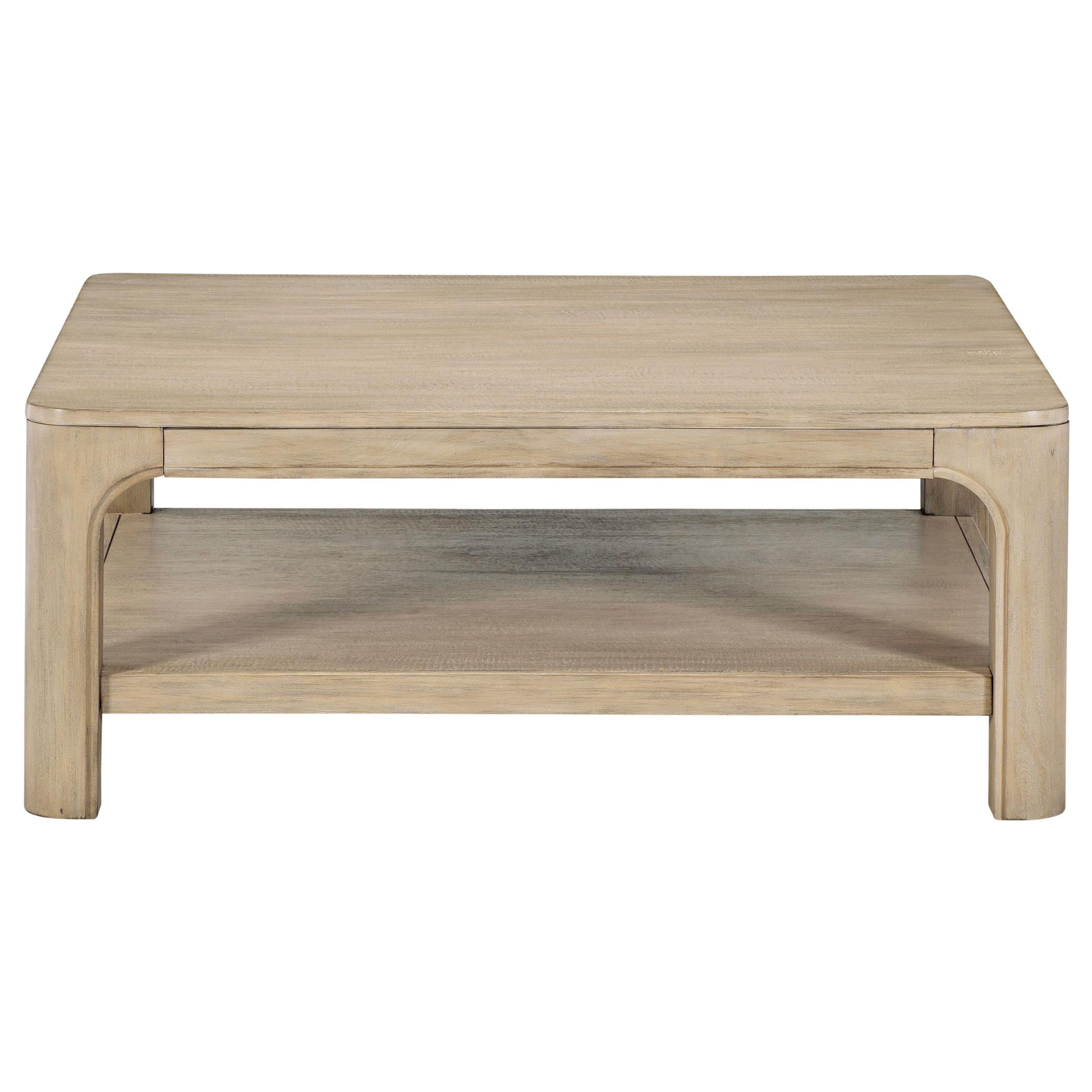  Coaster Furniture Solano 723488 Square Wood Coffee Table - Weathered Mango IMAGE 3