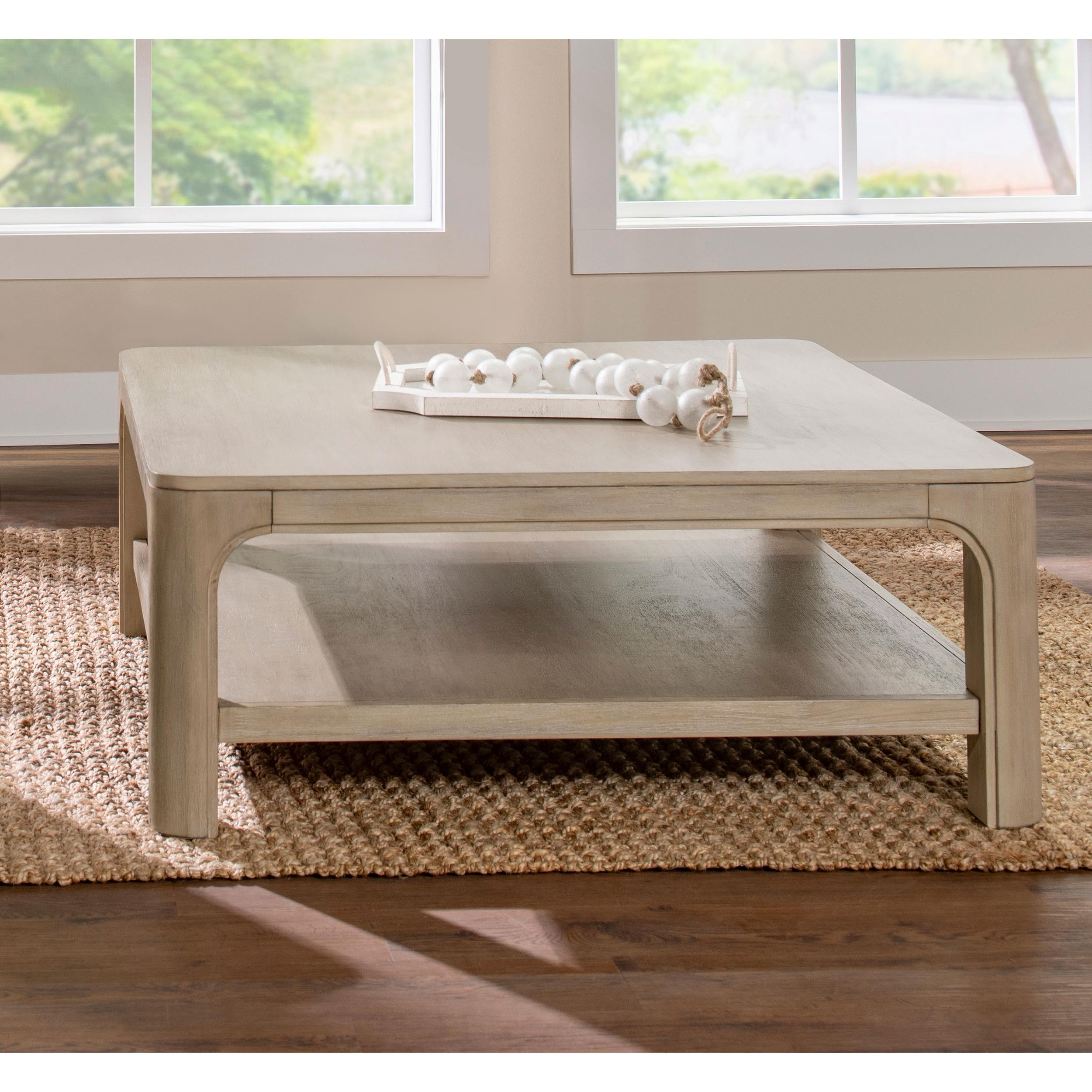  Coaster Furniture Solano 723488 Square Wood Coffee Table - Weathered Mango IMAGE 6