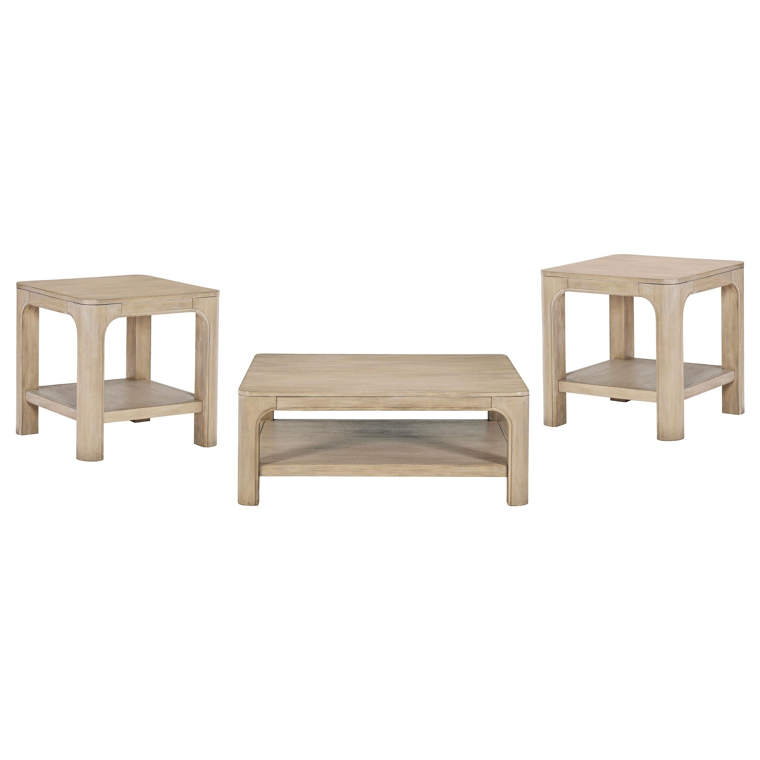  Coaster Furniture Solano 723488-S3 3-piece Square Coffee Table Set - Weathered Mango IMAGE 1