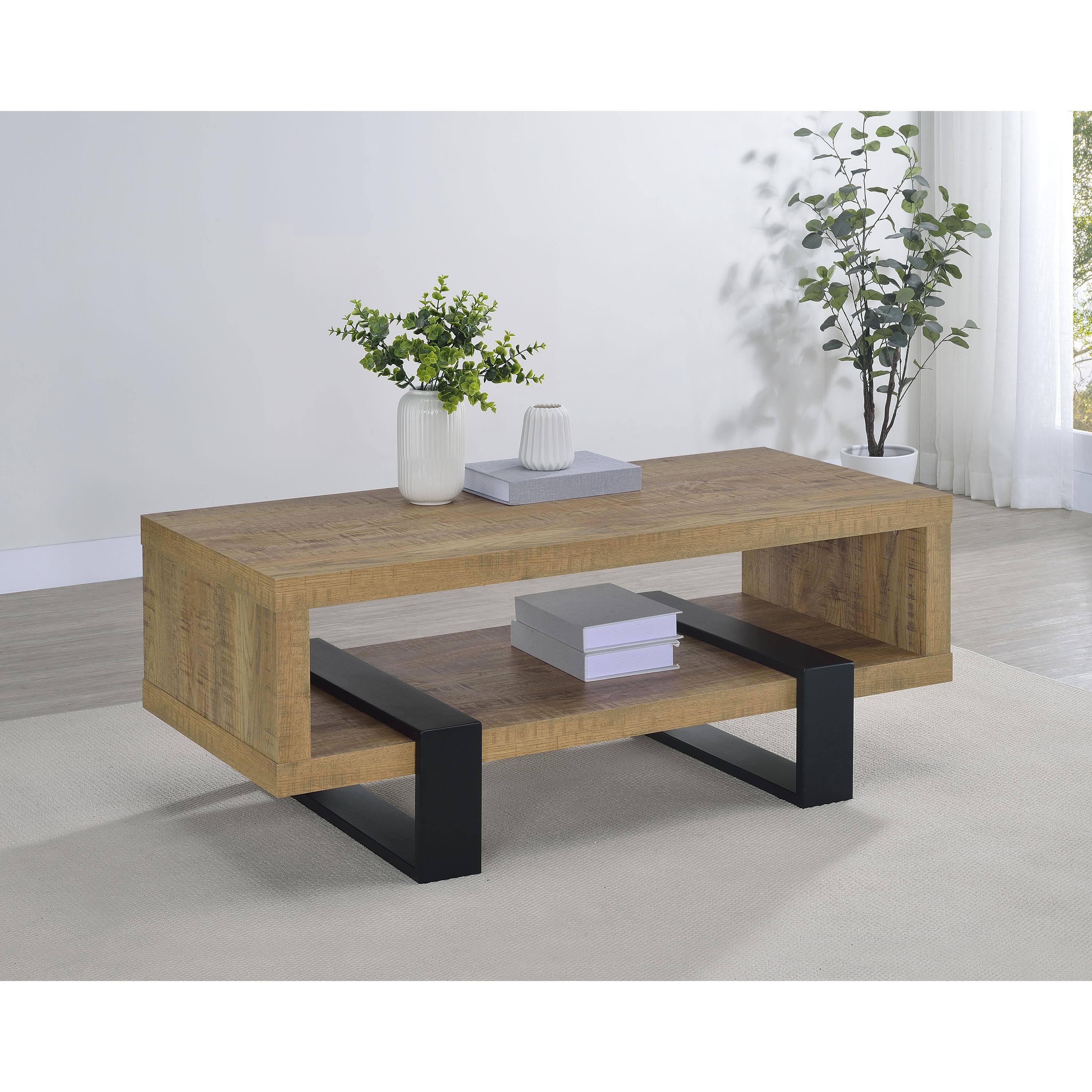  Coaster Furniture Dinard 723678 Engineered Wood Coffee Table - Mango IMAGE 6