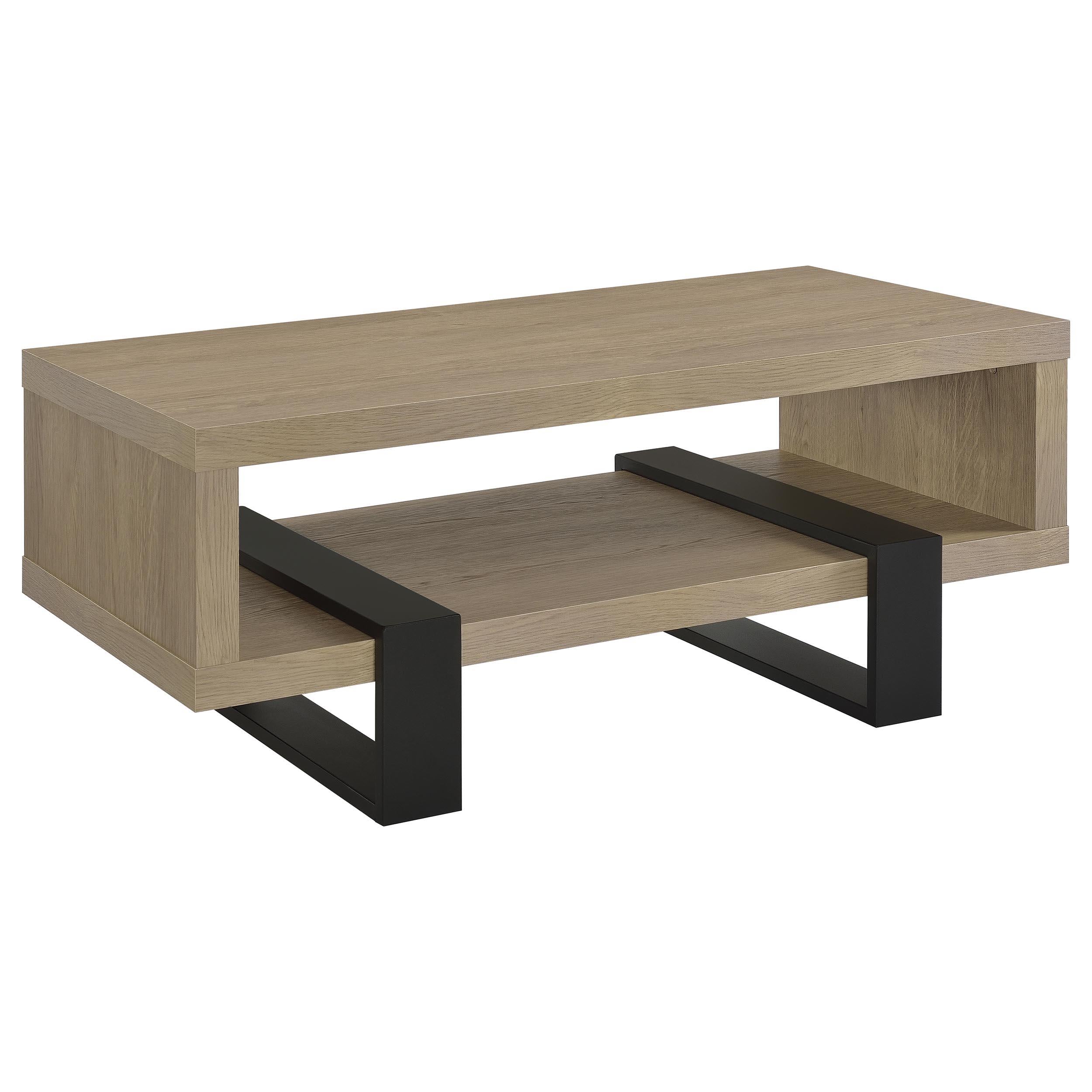  Coaster Furniture Dinard 723688 Engineered Wood Coffee Table - Latte IMAGE 2