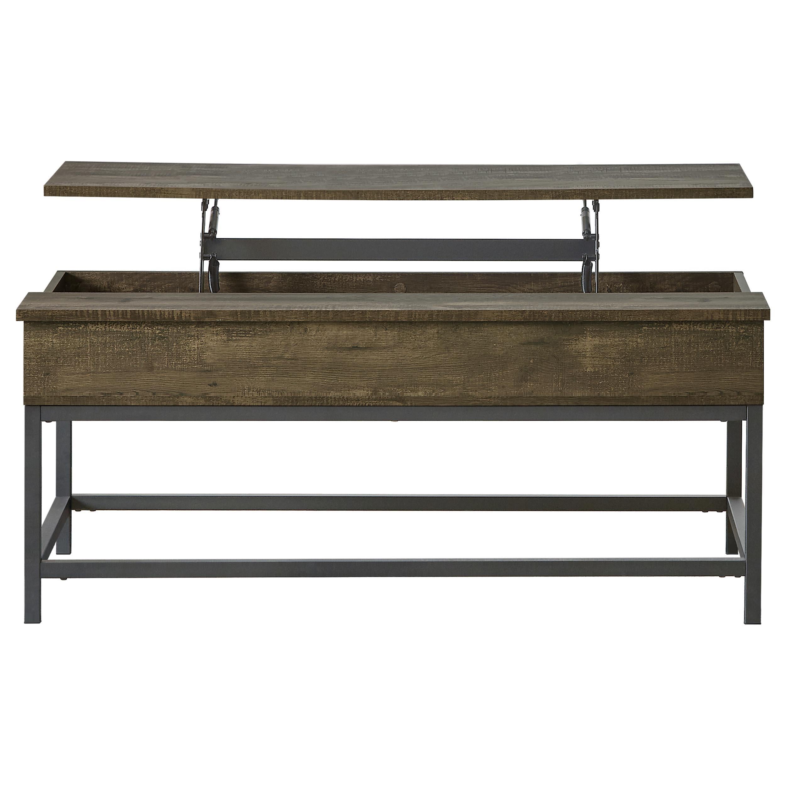  Coaster Furniture Byers 723778-S3 3-piece Lift Top Coffee and End Table Set - Brown Oak IMAGE 4