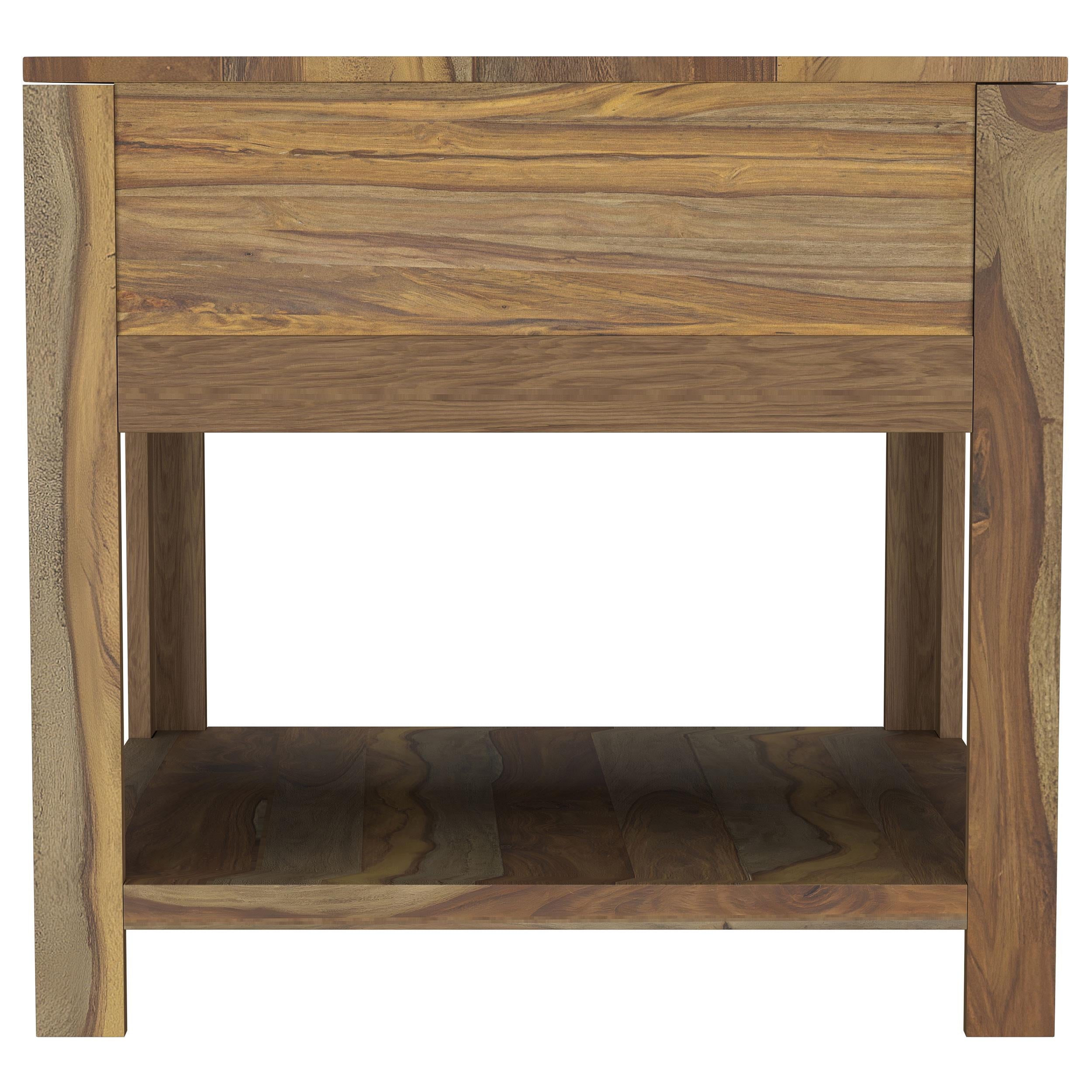  Coaster Furniture Esther 723887 1-drawer Solid Wood End Table - Natural Sheesham IMAGE 4