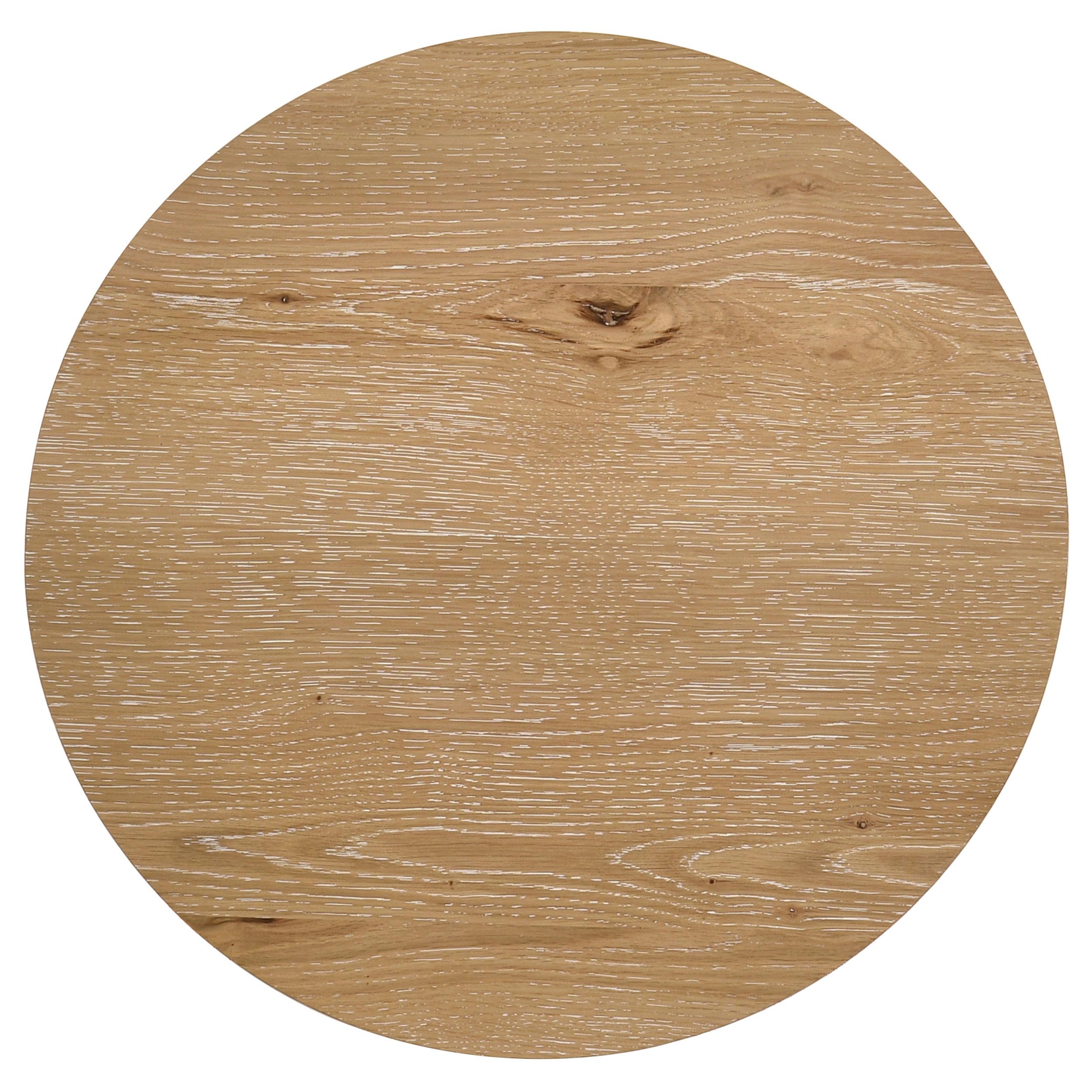  Coaster Furniture Kessler 735987 Round Sculptural Wood End Table - Light Oak IMAGE 5