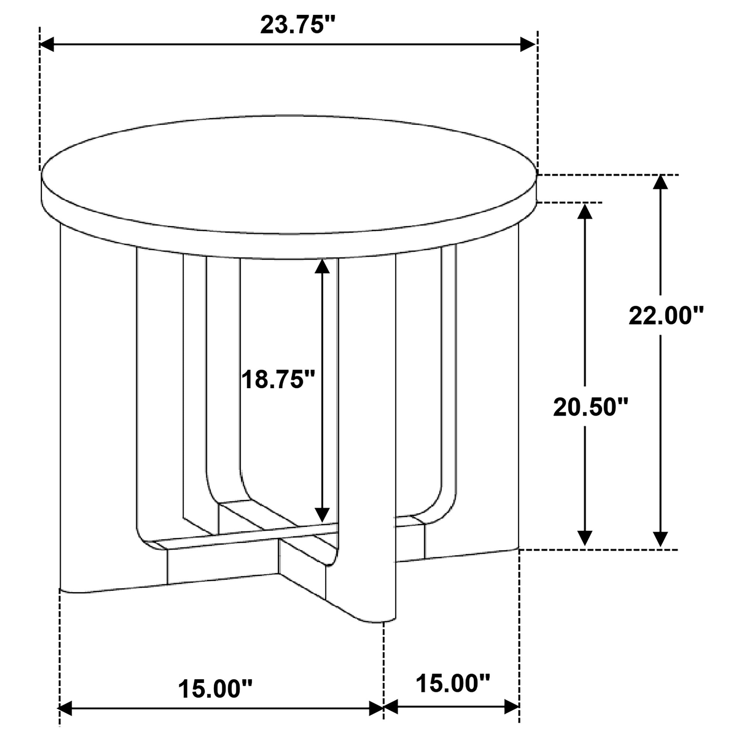  Coaster Furniture Kessler 735987 Round Sculptural Wood End Table - Light Oak IMAGE 6