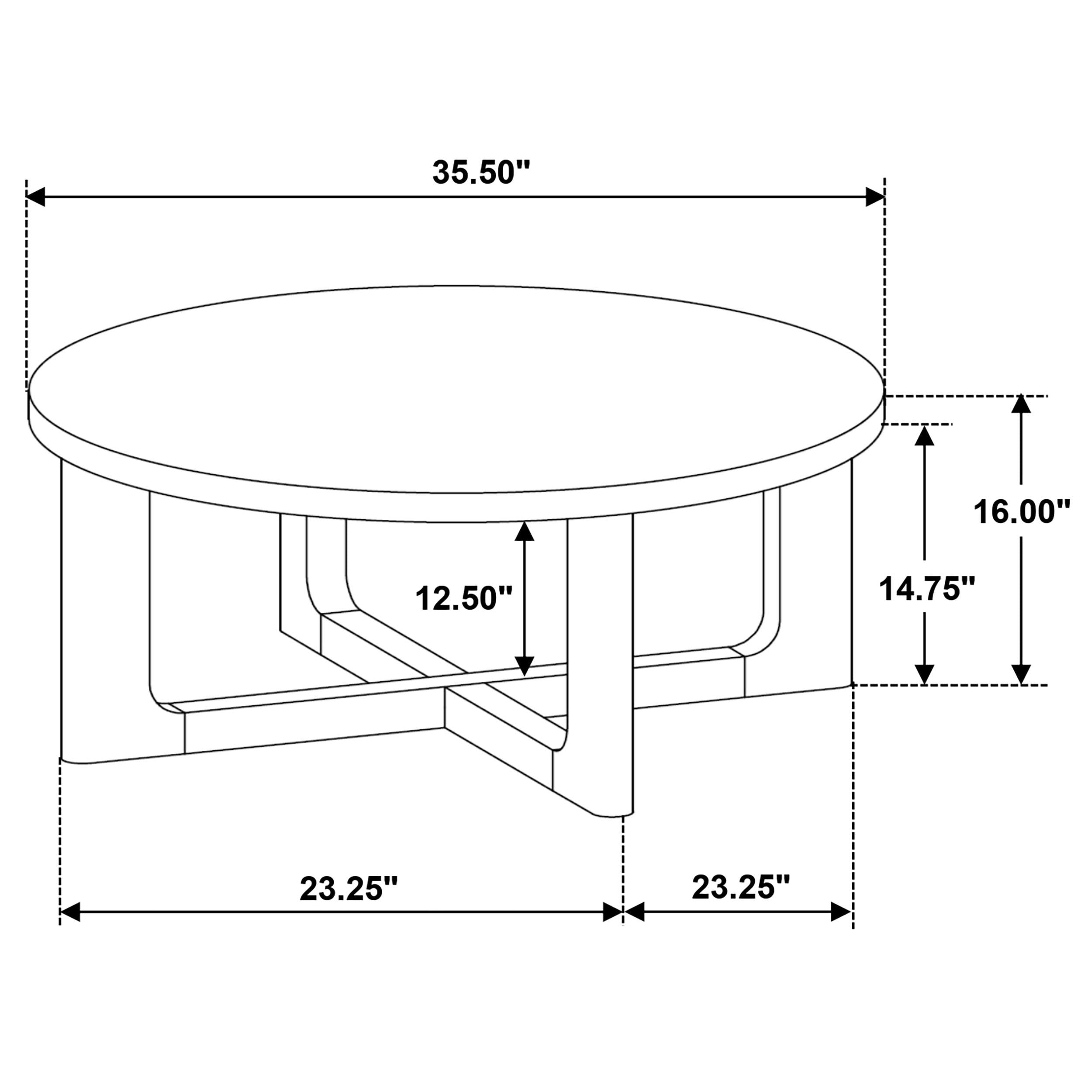  Coaster Furniture Kessler 735988 Round Sculptural Wood Coffee Table - Light Oak IMAGE 6