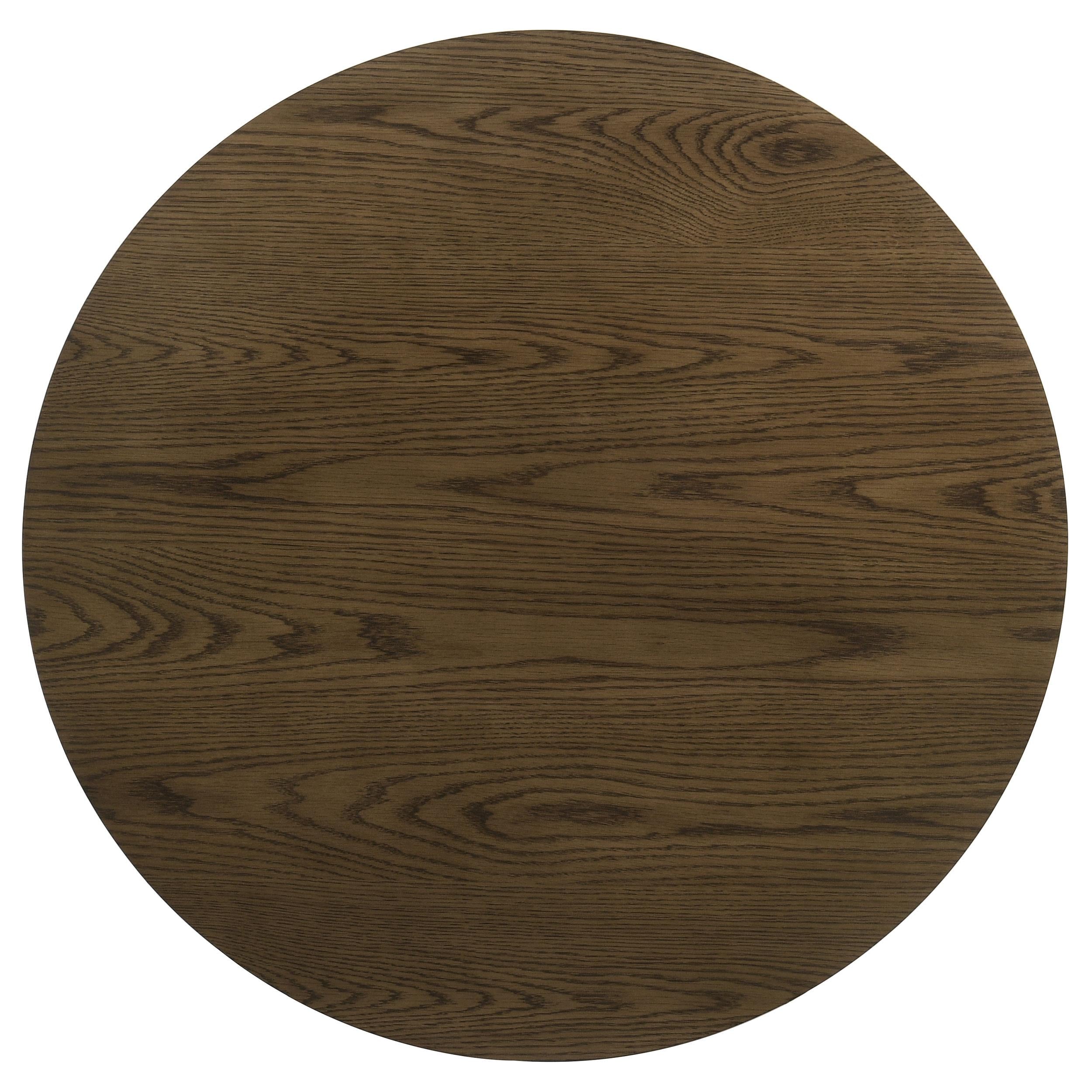  Coaster Furniture Kessler 735998 Round Sculptural Wood Coffee Table - Brown IMAGE 3