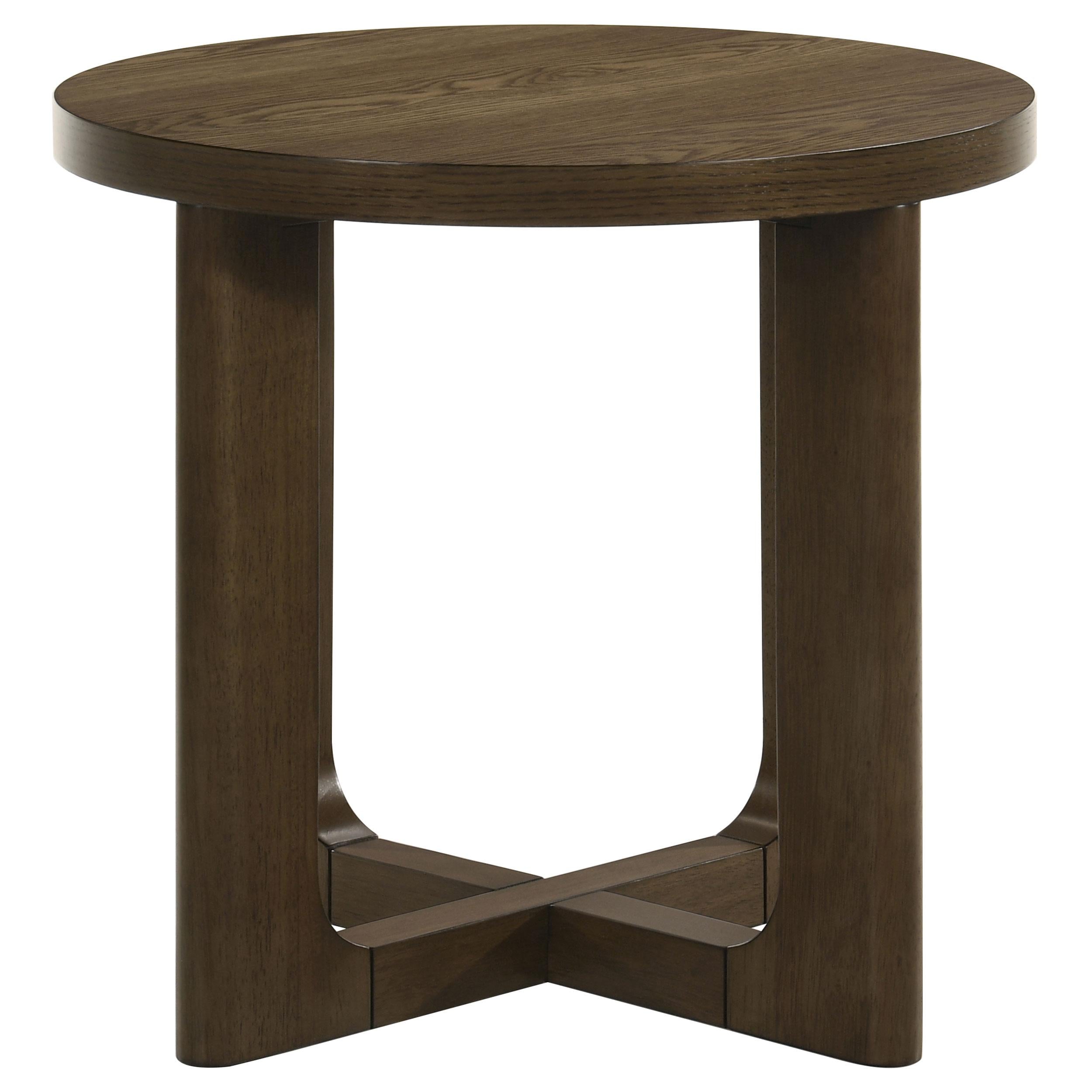 Coaster Furniture Kessler 735998-S2 2-piece Round Sculptural Wood Coffee Table Set - Brown IMAGE 10