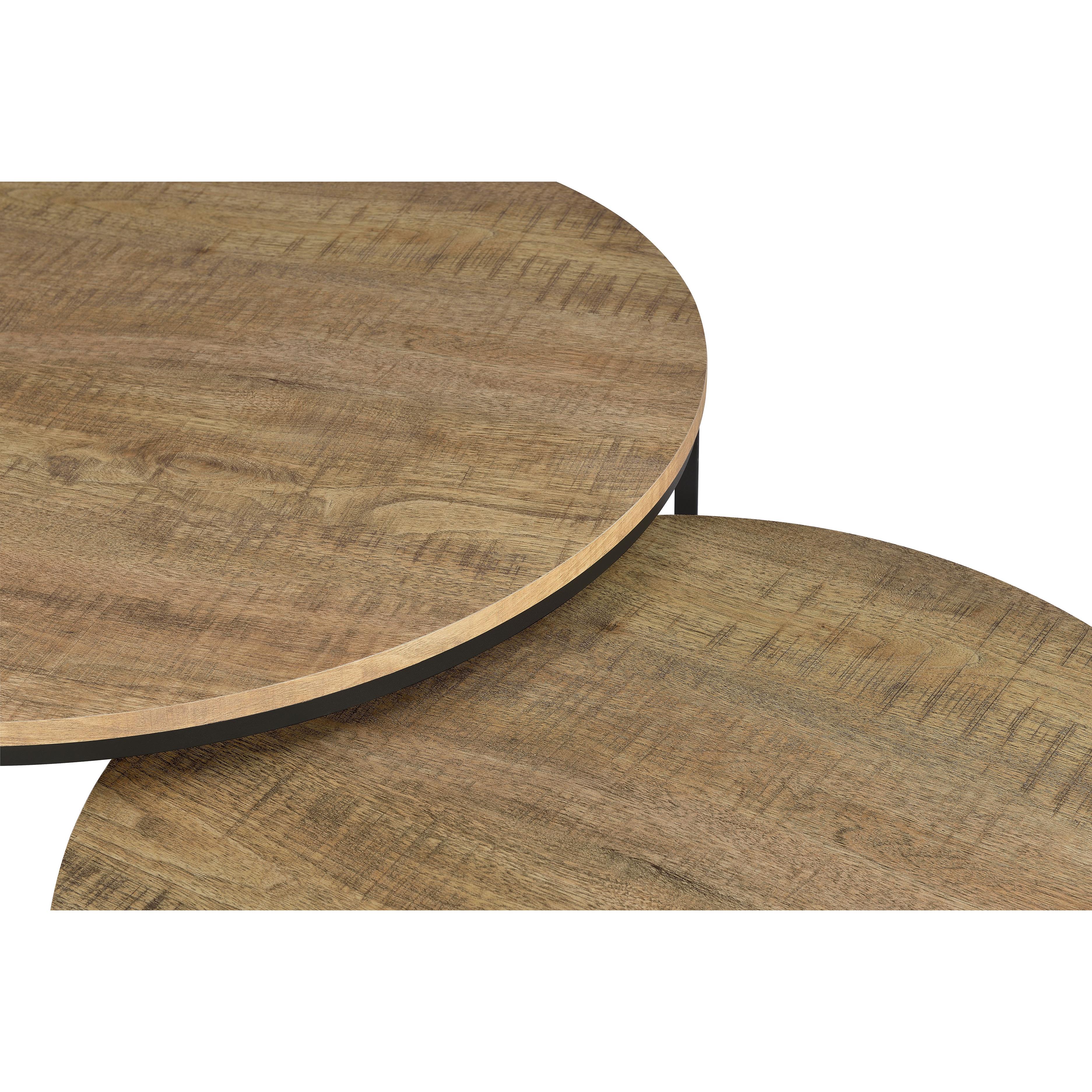 Coaster Furniture Lainey 736030 2-piece Round Nesting Coffee Table - Mango IMAGE 11