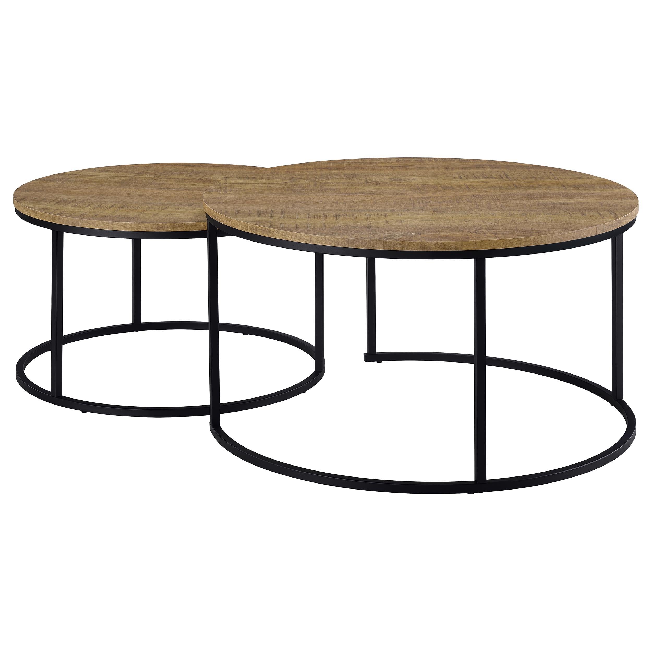  Coaster Furniture Lainey 736030 2-piece Round Nesting Coffee Table - Mango IMAGE 7