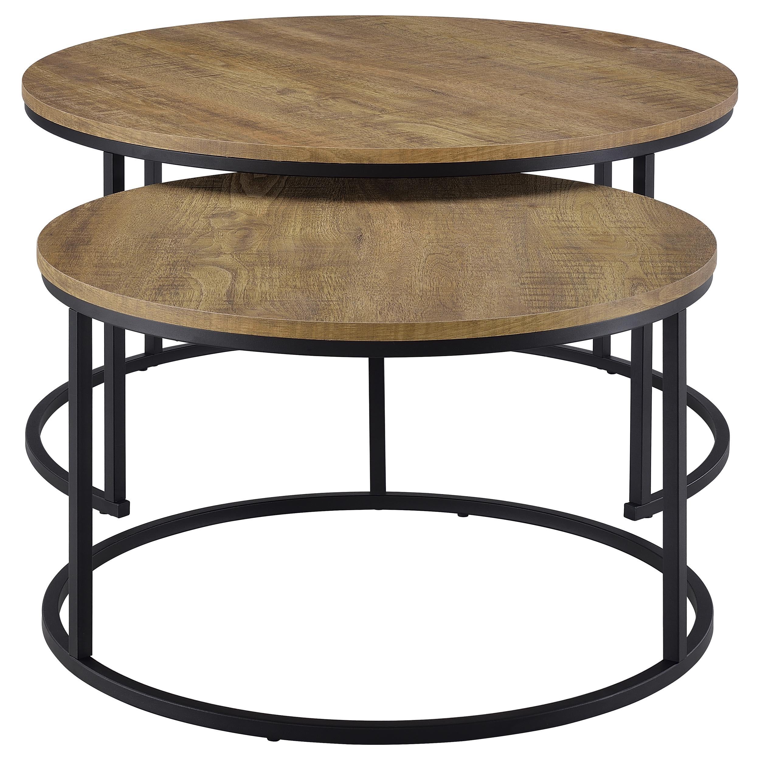  Coaster Furniture Lainey 736030 2-piece Round Nesting Coffee Table - Mango IMAGE 8