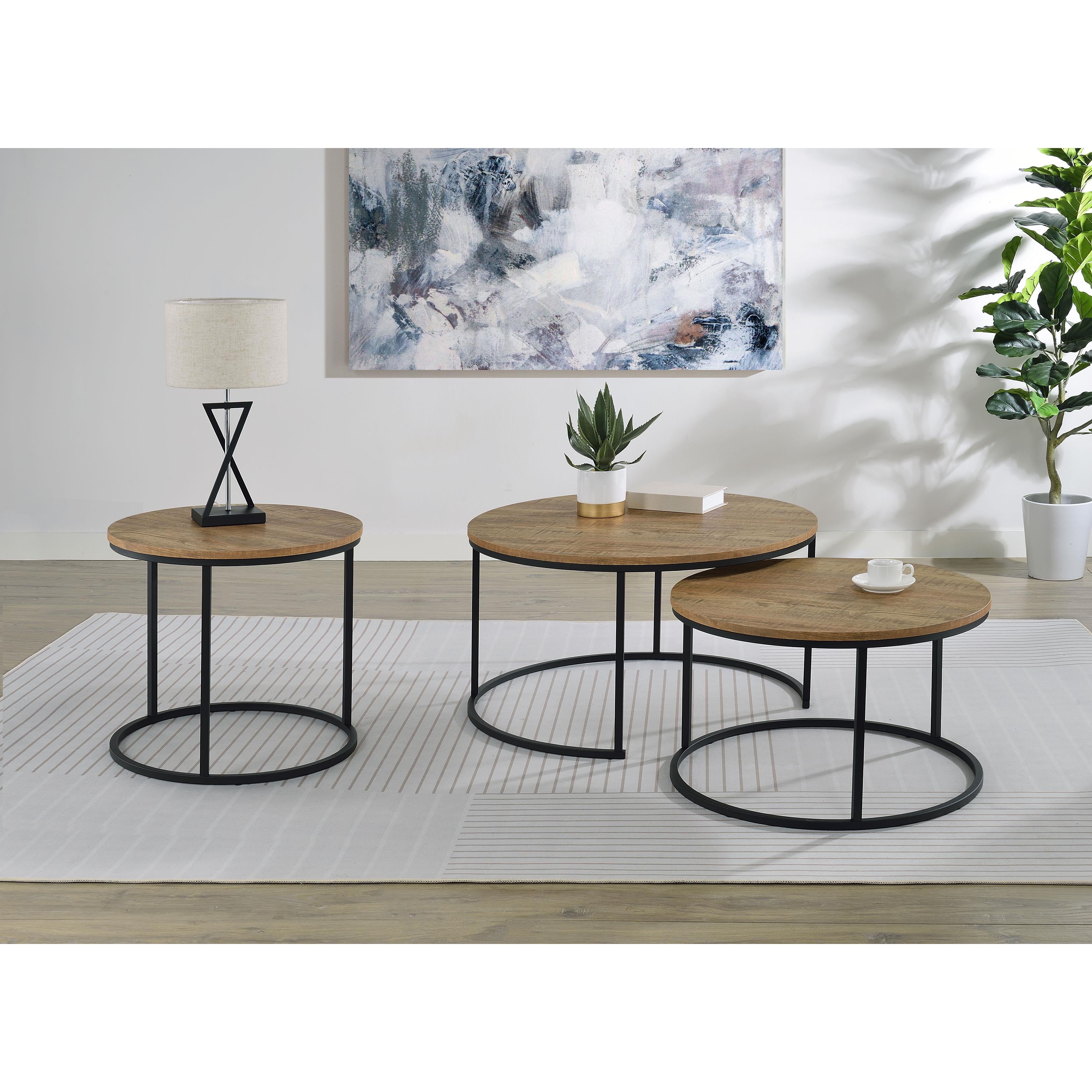  Coaster Furniture Lainey 736037 Round Occasional End Table - Mango IMAGE 10