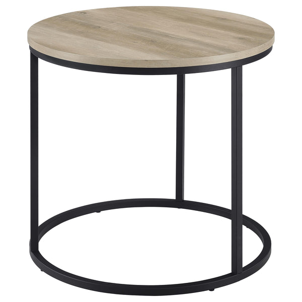 Coaster Furniture Lainey 736047 Round Occasional End Table - Distressed Pine