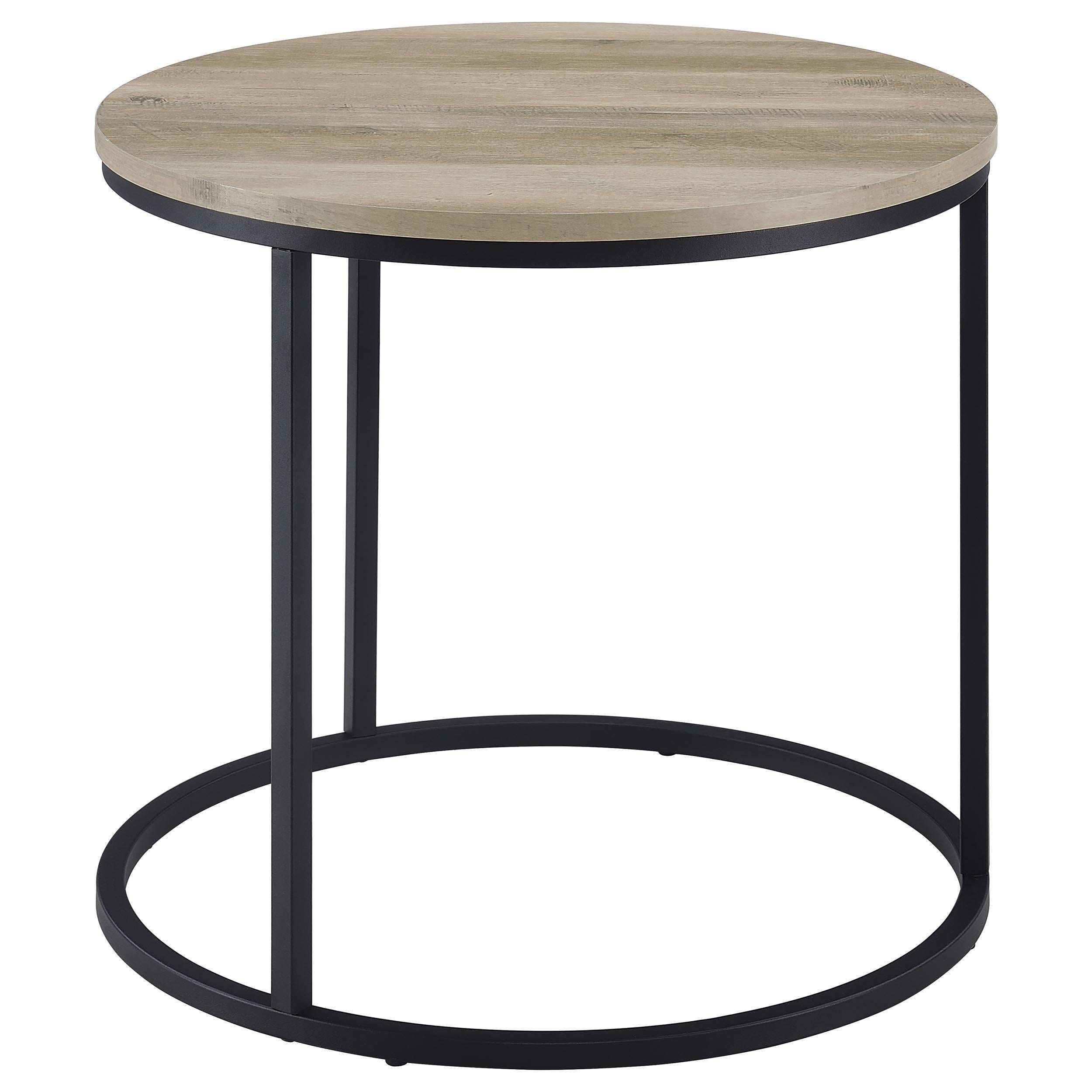  Coaster Furniture Lainey 736047 Round Occasional End Table - Distressed Pine IMAGE 3