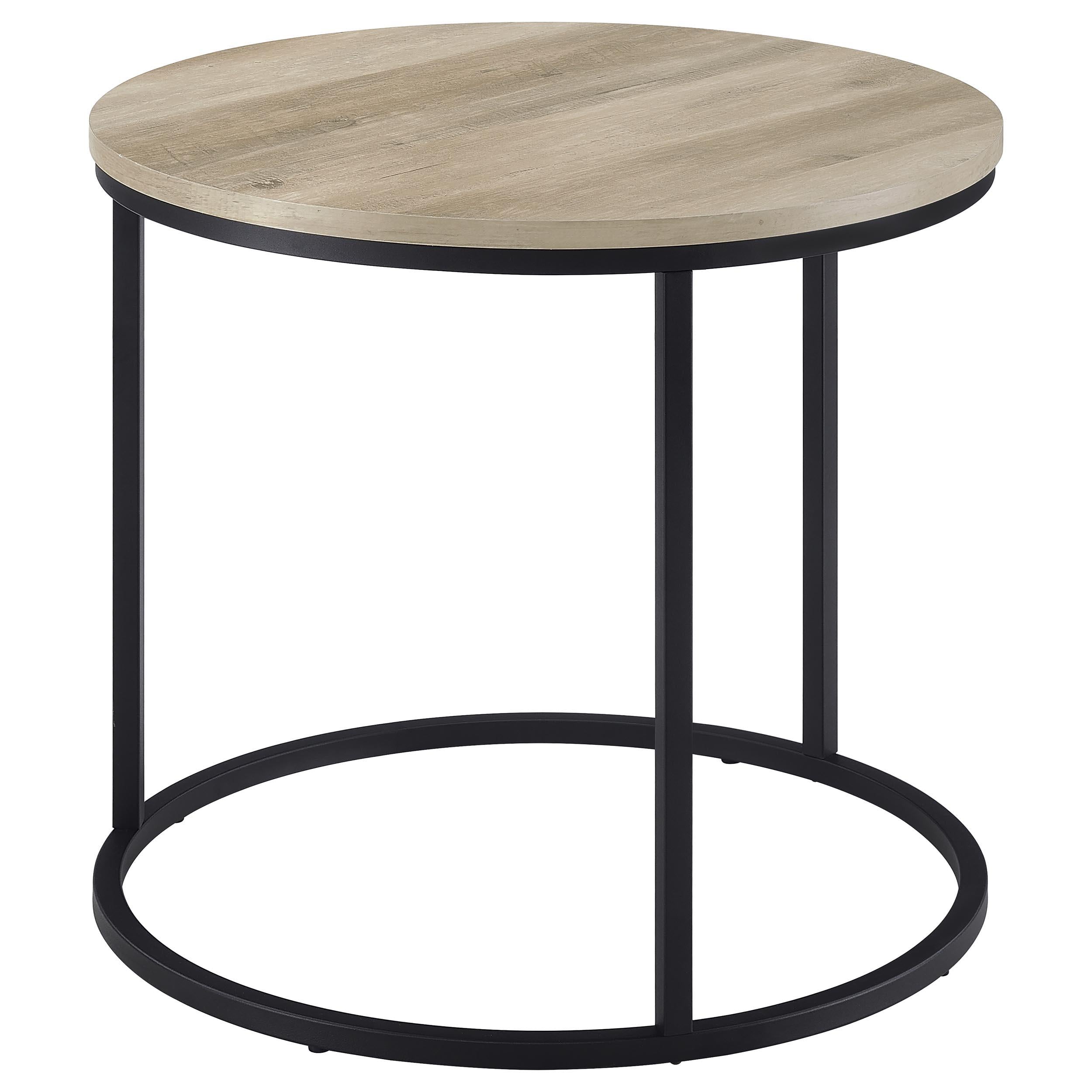  Coaster Furniture Lainey 736047 Round Occasional End Table - Distressed Pine IMAGE 6