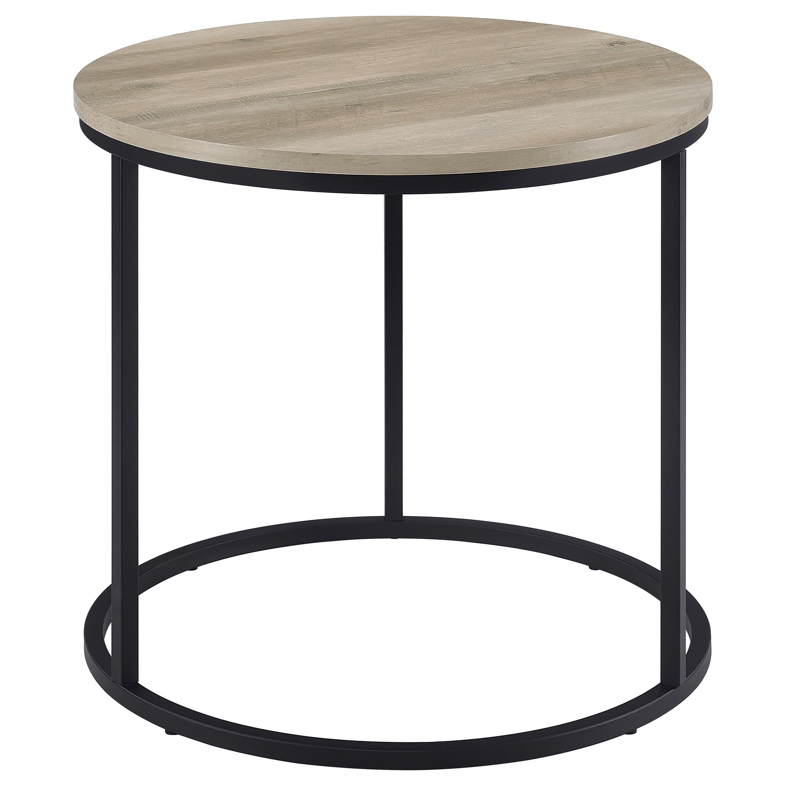  Coaster Furniture Lainey 736047 Round Occasional End Table - Distressed Pine IMAGE 7