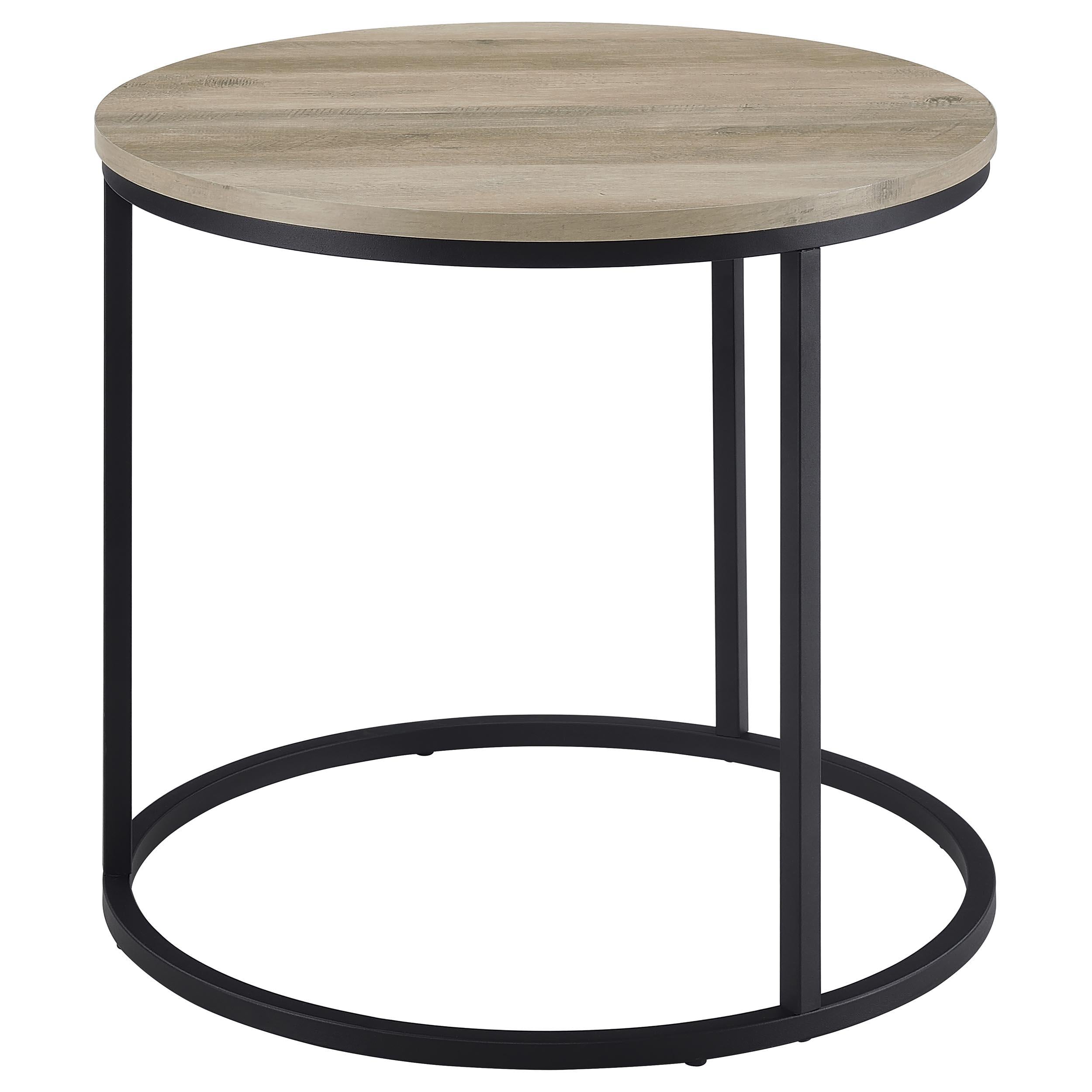 Coaster Furniture Lainey 736047 Round Occasional End Table - Distressed Pine IMAGE 8