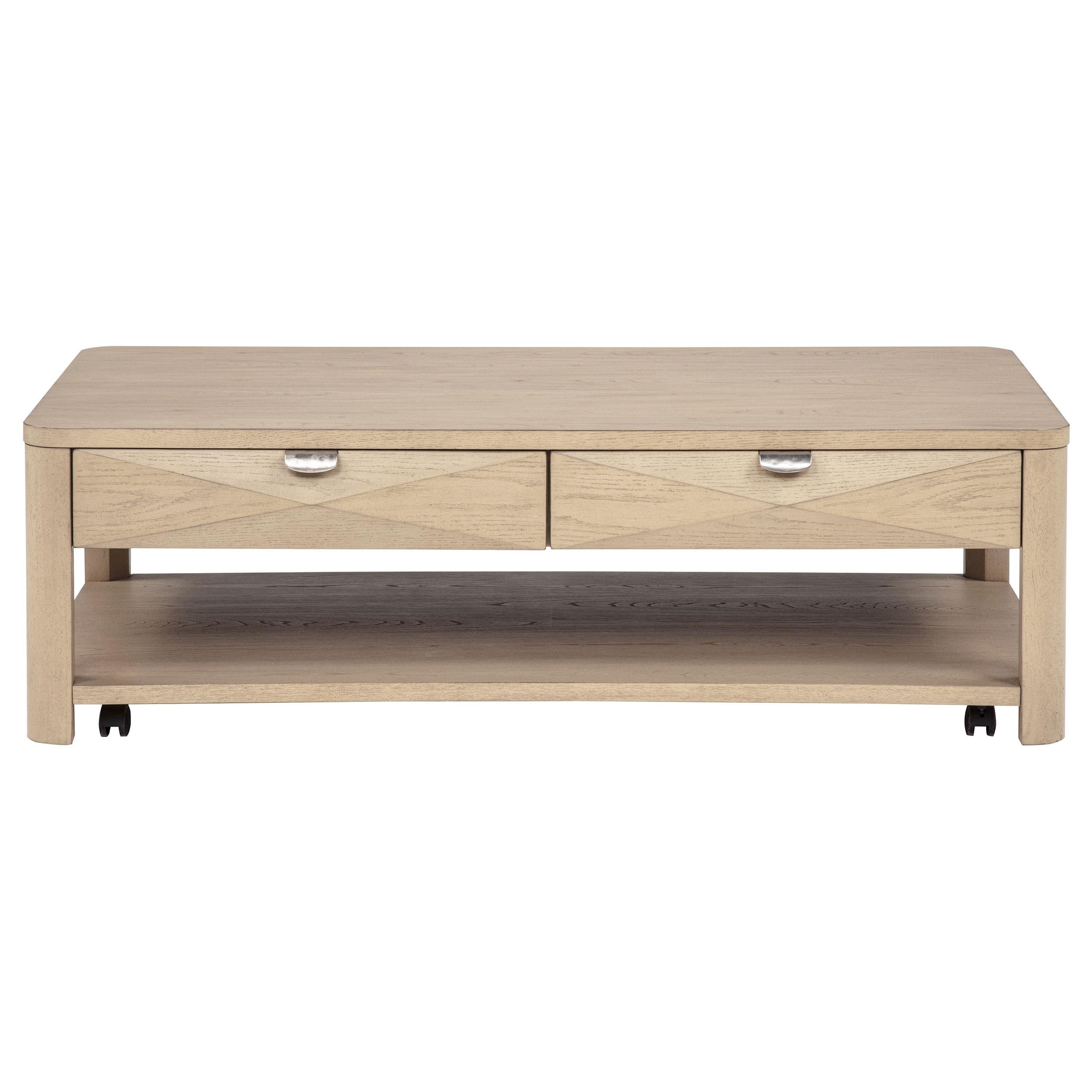  Coaster Furniture Marcelo 736058 Wood Coffee Table with 2 Drawers and Shelf - Light Elm IMAGE 12