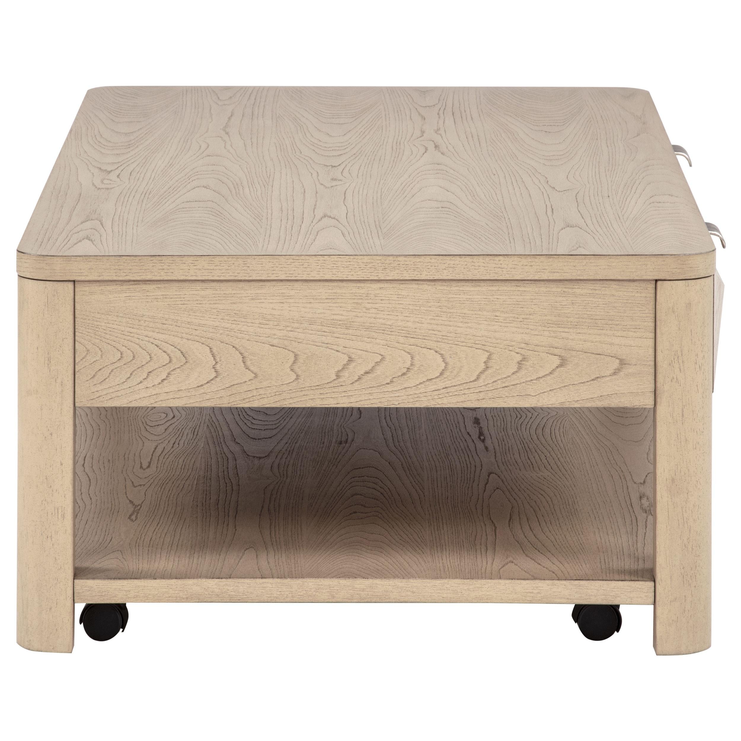 Coaster Furniture Marcelo 736058 Wood Coffee Table with 2 Drawers and Shelf - Light Elm IMAGE 13