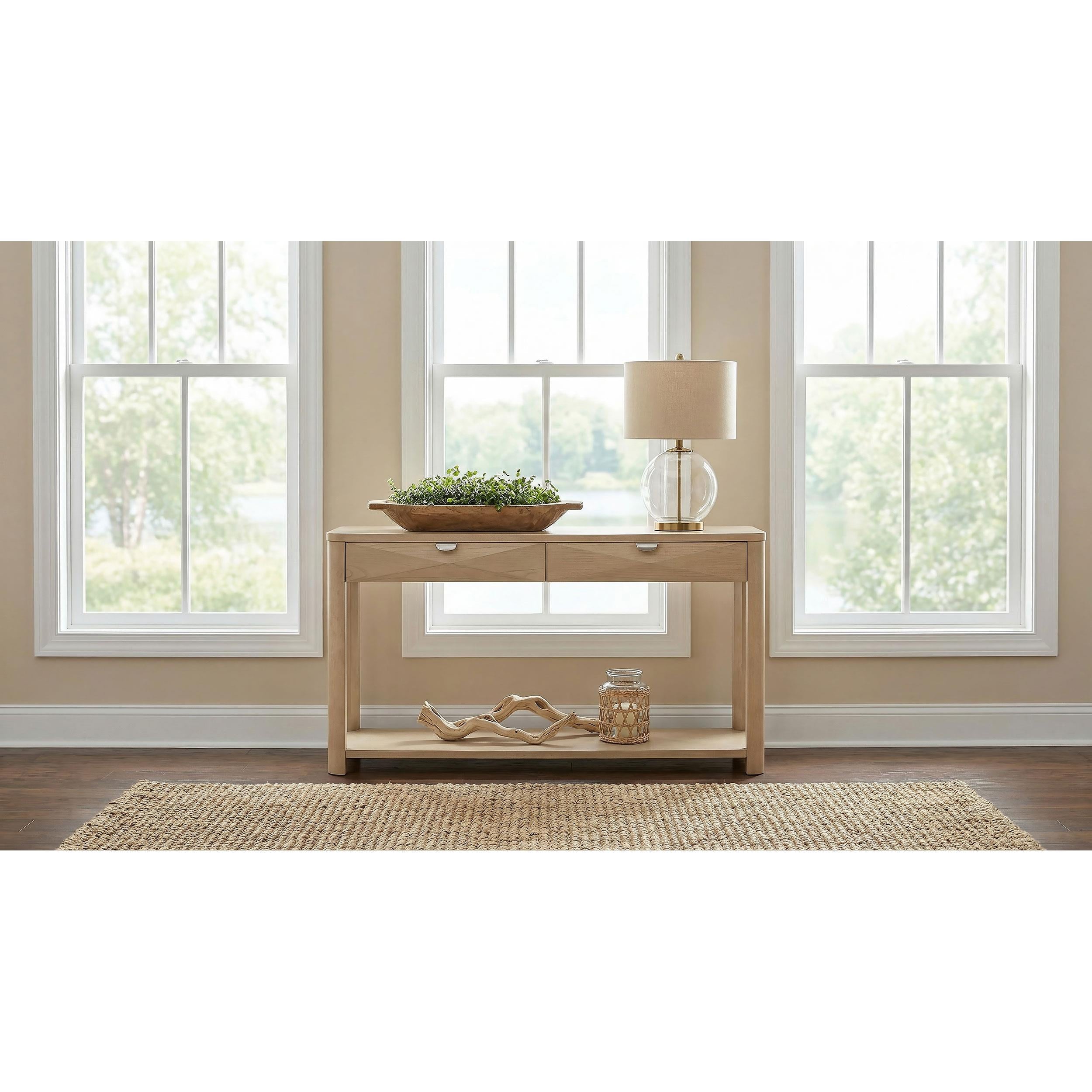  Coaster Furniture Marcelo 736059 Sofa Console Table with 2 Drawers and Shelf - Light Elm IMAGE 5