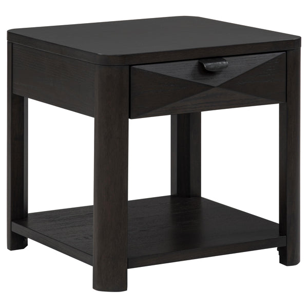 Coaster Furniture Marcelo 736067 Wood End Table with Drawer and Shelf - Coffee
