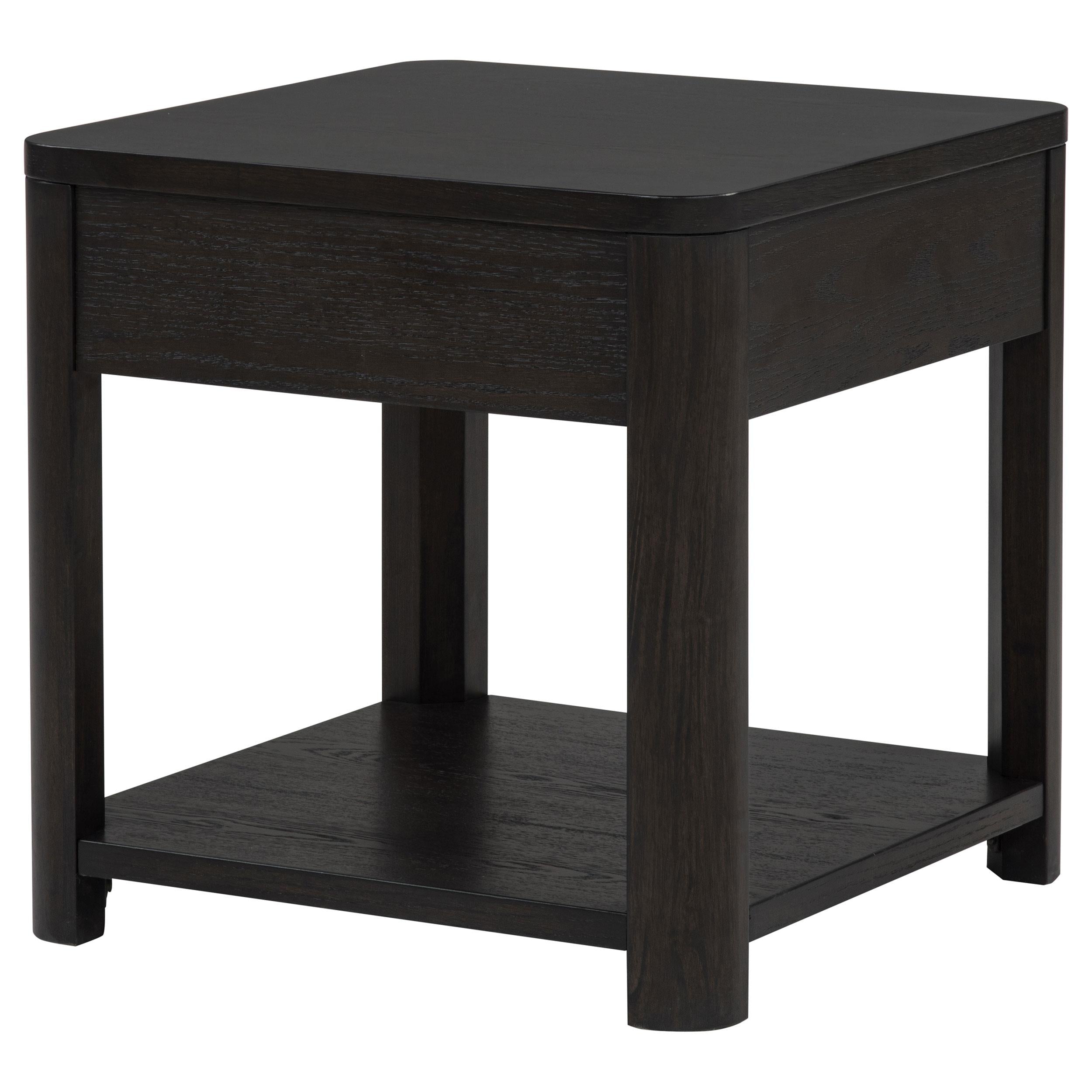  Coaster Furniture Marcelo 736067 Wood End Table with Drawer and Shelf - Coffee IMAGE 11