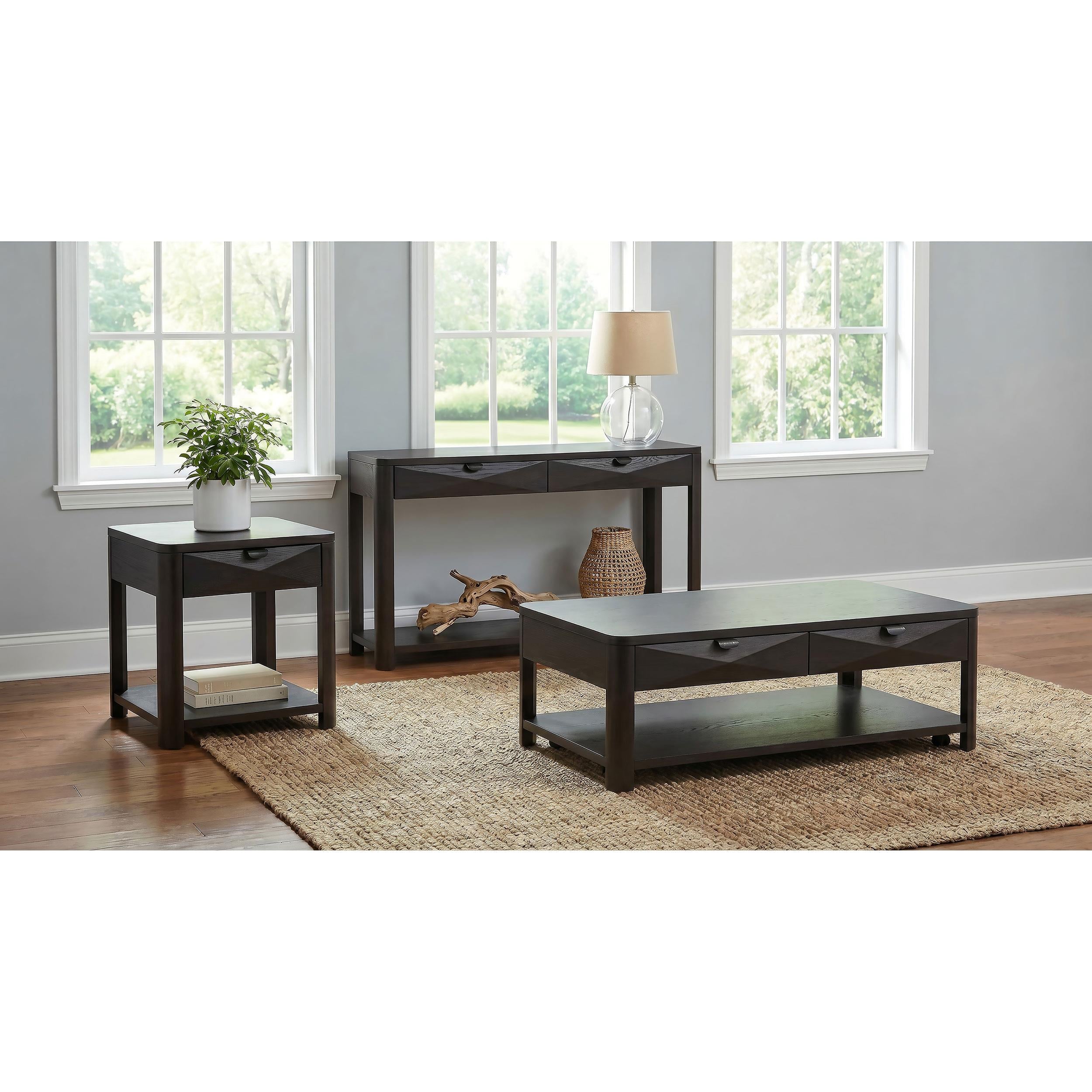  Coaster Furniture Marcelo 736067 Wood End Table with Drawer and Shelf - Coffee IMAGE 14