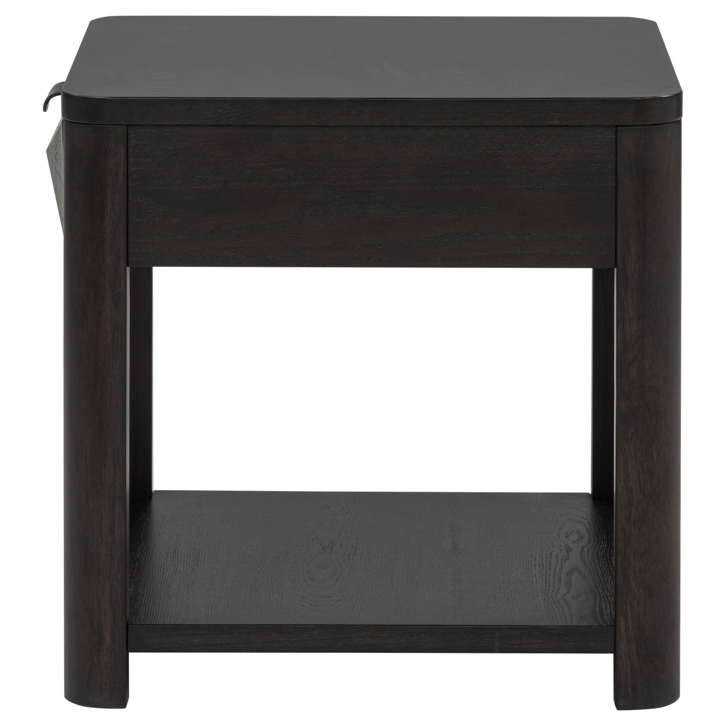  Coaster Furniture Marcelo 736067 Wood End Table with Drawer and Shelf - Coffee IMAGE 2