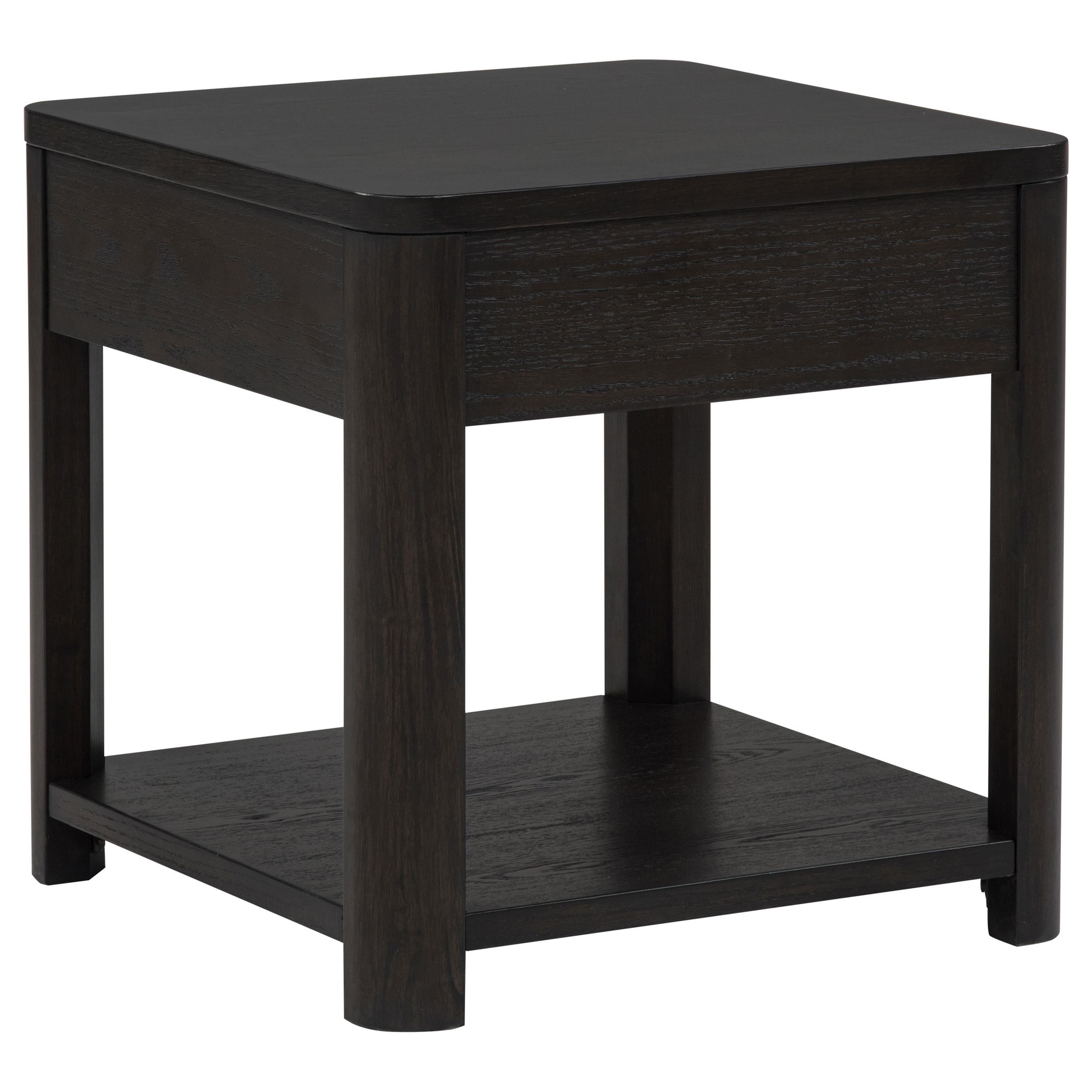  Coaster Furniture Marcelo 736067 Wood End Table with Drawer and Shelf - Coffee IMAGE 5