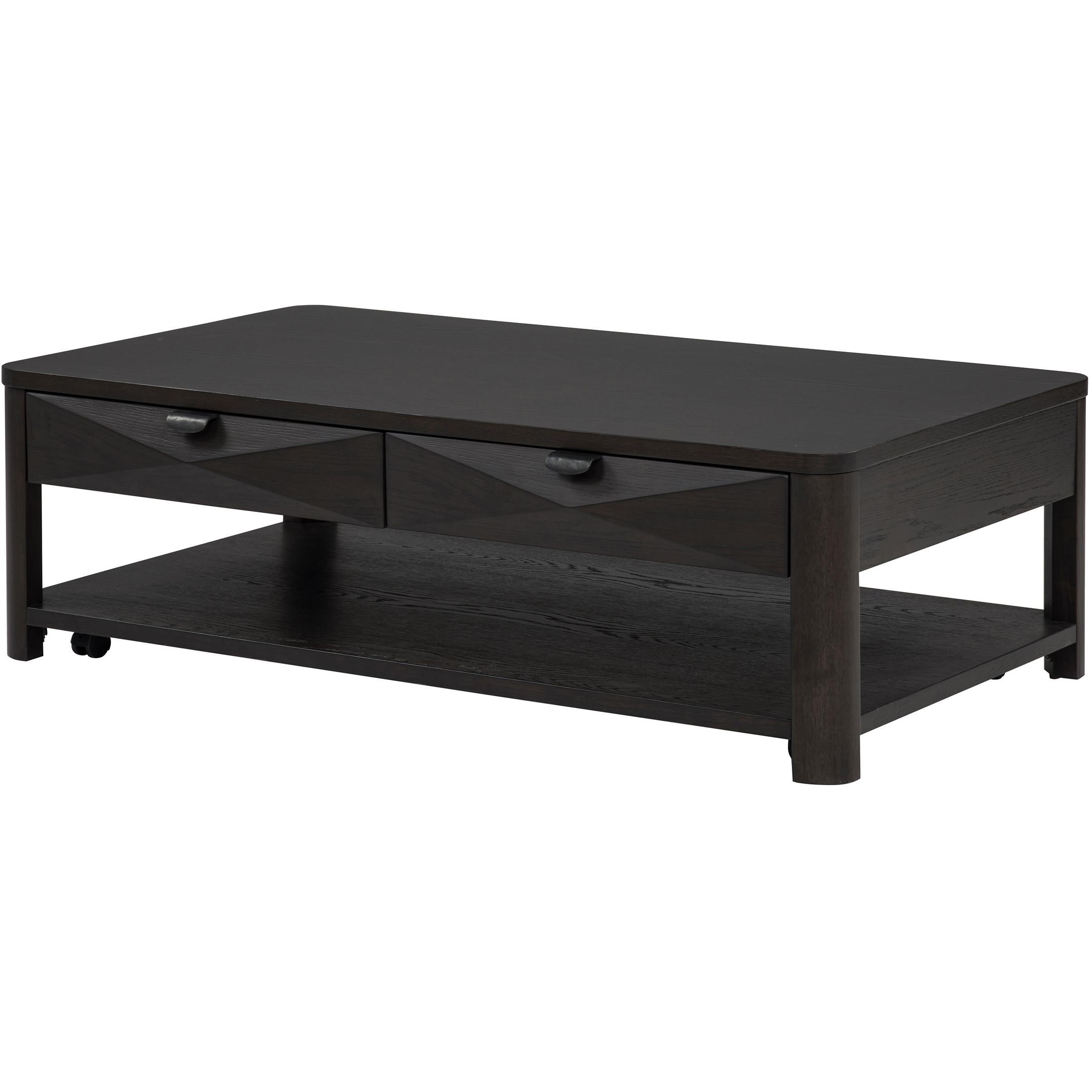  Coaster Furniture Marcelo 736068 Wood Coffee Table with 2 Drawers and Shelf - Coffee IMAGE 5