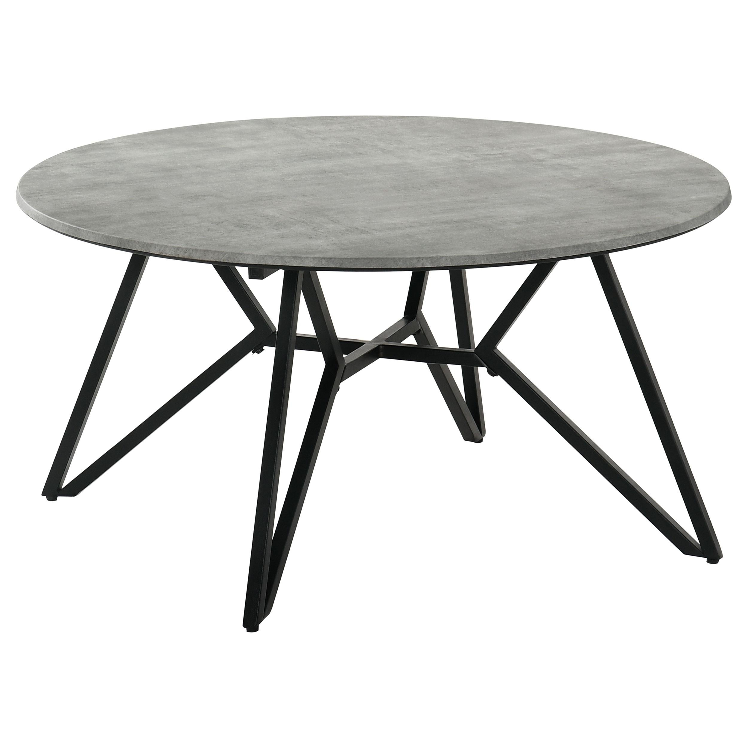  Coaster Furniture Hadi 736178-S2 2-piece Round SmartTop Coffee and End Table Set - Cement IMAGE 8