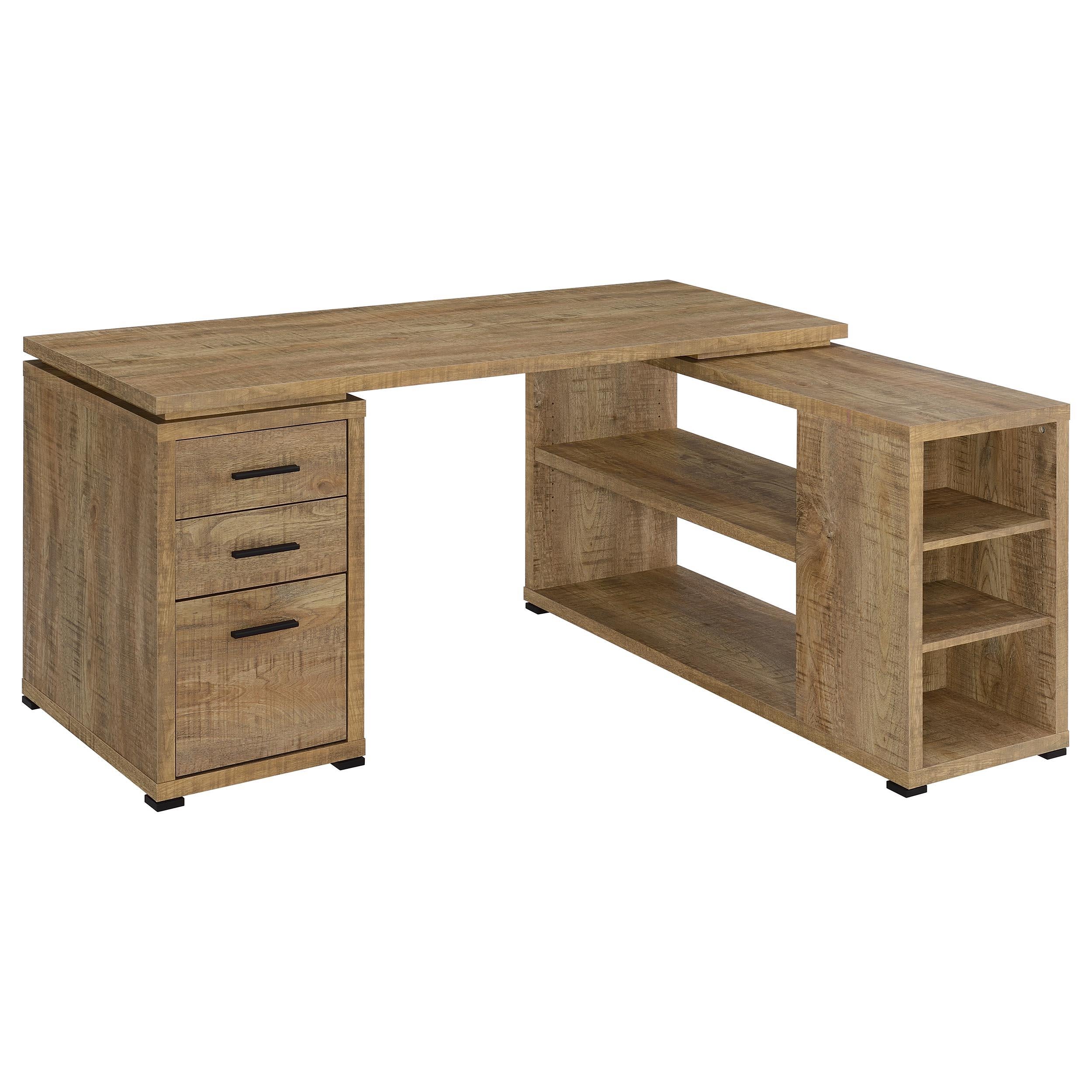  Coaster Furniture Yvette 800786 60-inch 3-drawer L-Shape Computer Desk - Mango IMAGE 1