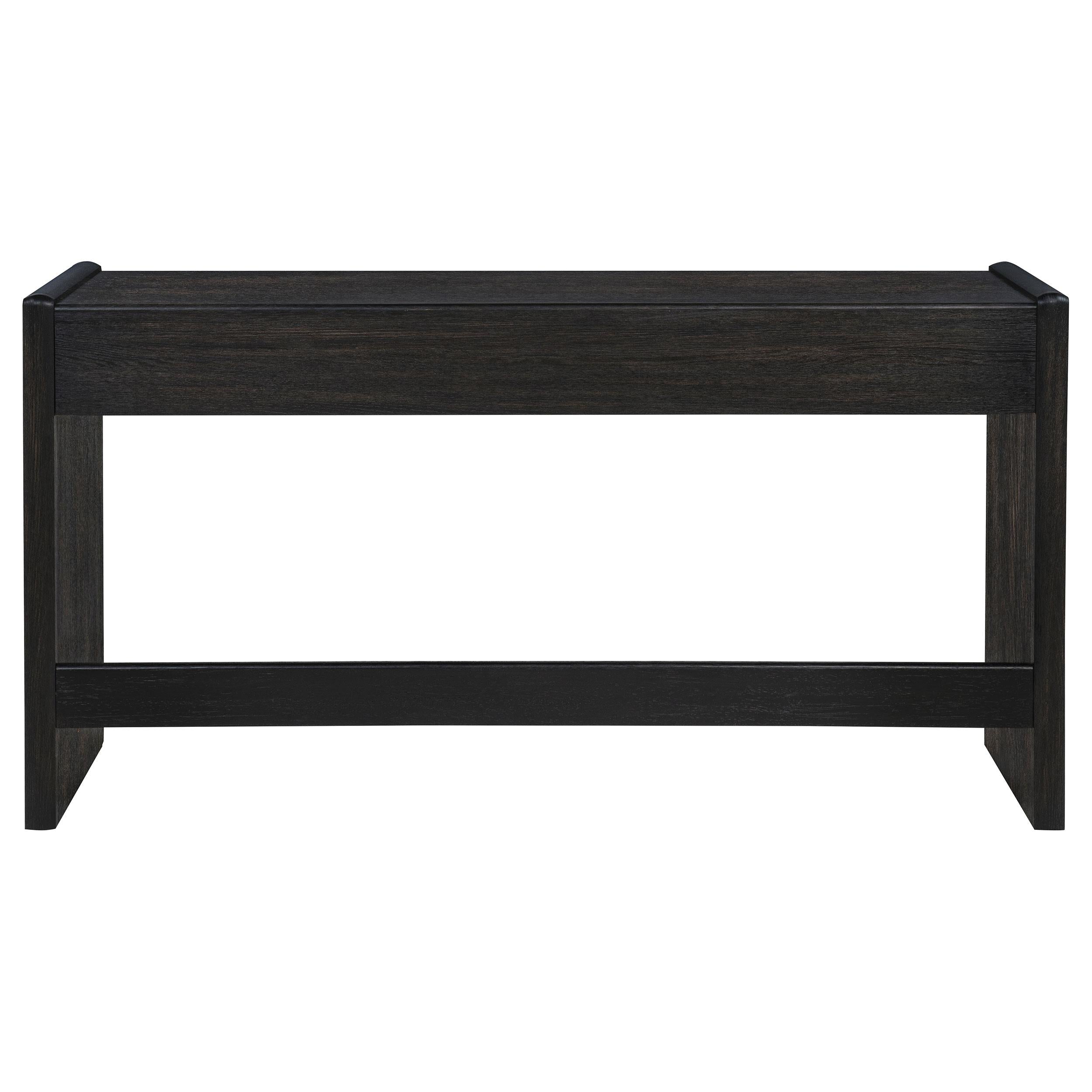  Coaster Furniture Leandro 800790 2-drawer Home Office Writing Desk - Burnished Black IMAGE 11