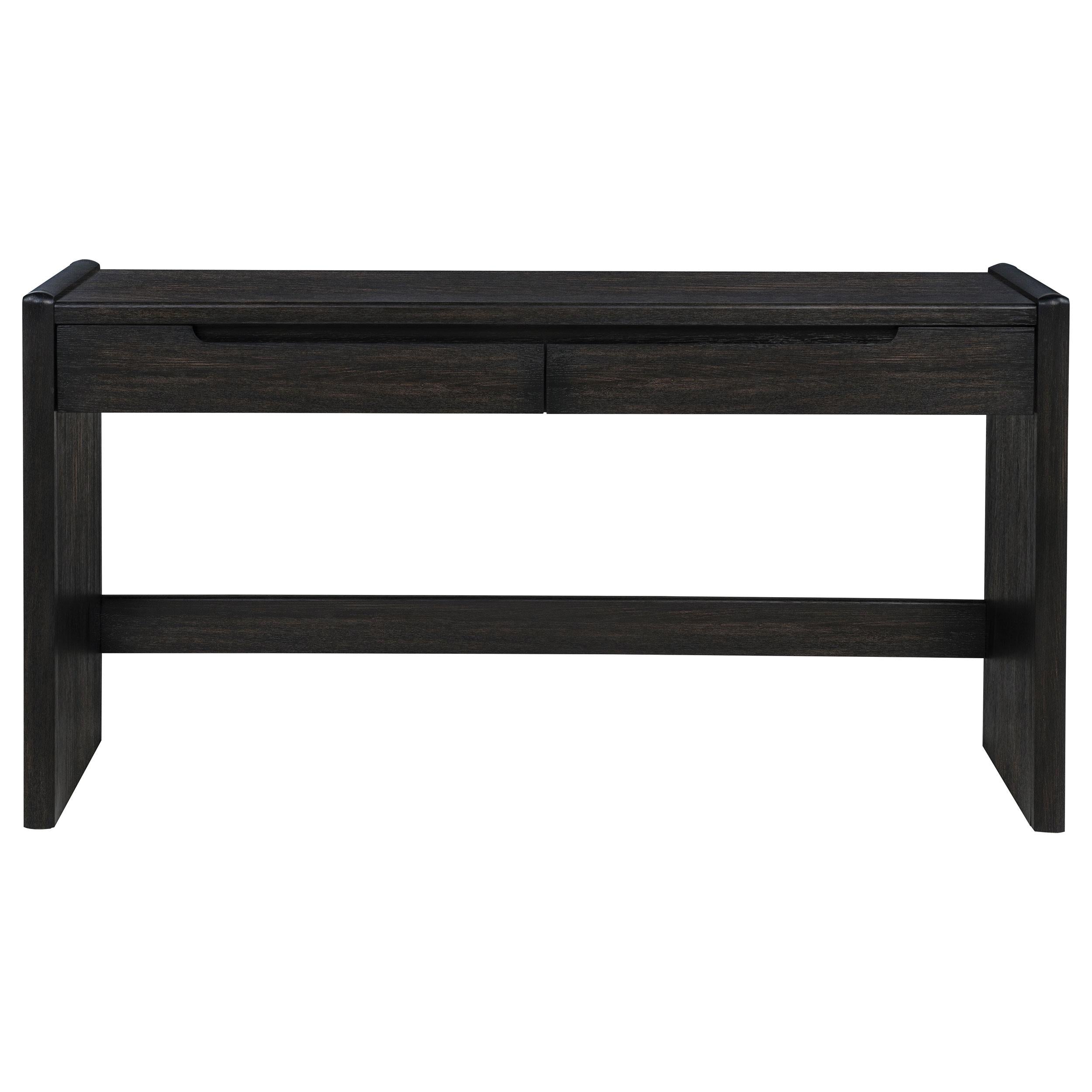  Coaster Furniture Leandro 800790 2-drawer Home Office Writing Desk - Burnished Black IMAGE 13