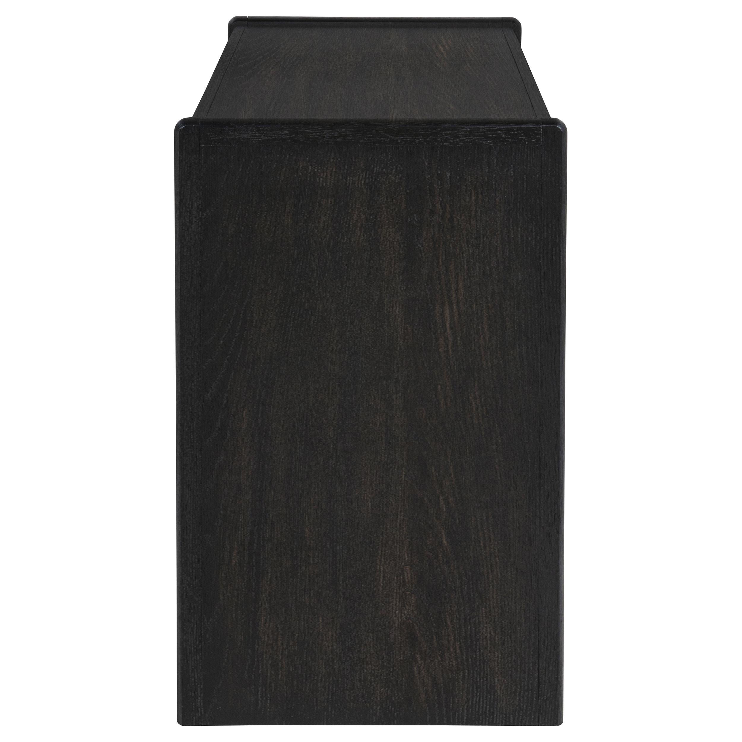  Coaster Furniture Leandro 800790 2-drawer Home Office Writing Desk - Burnished Black IMAGE 5