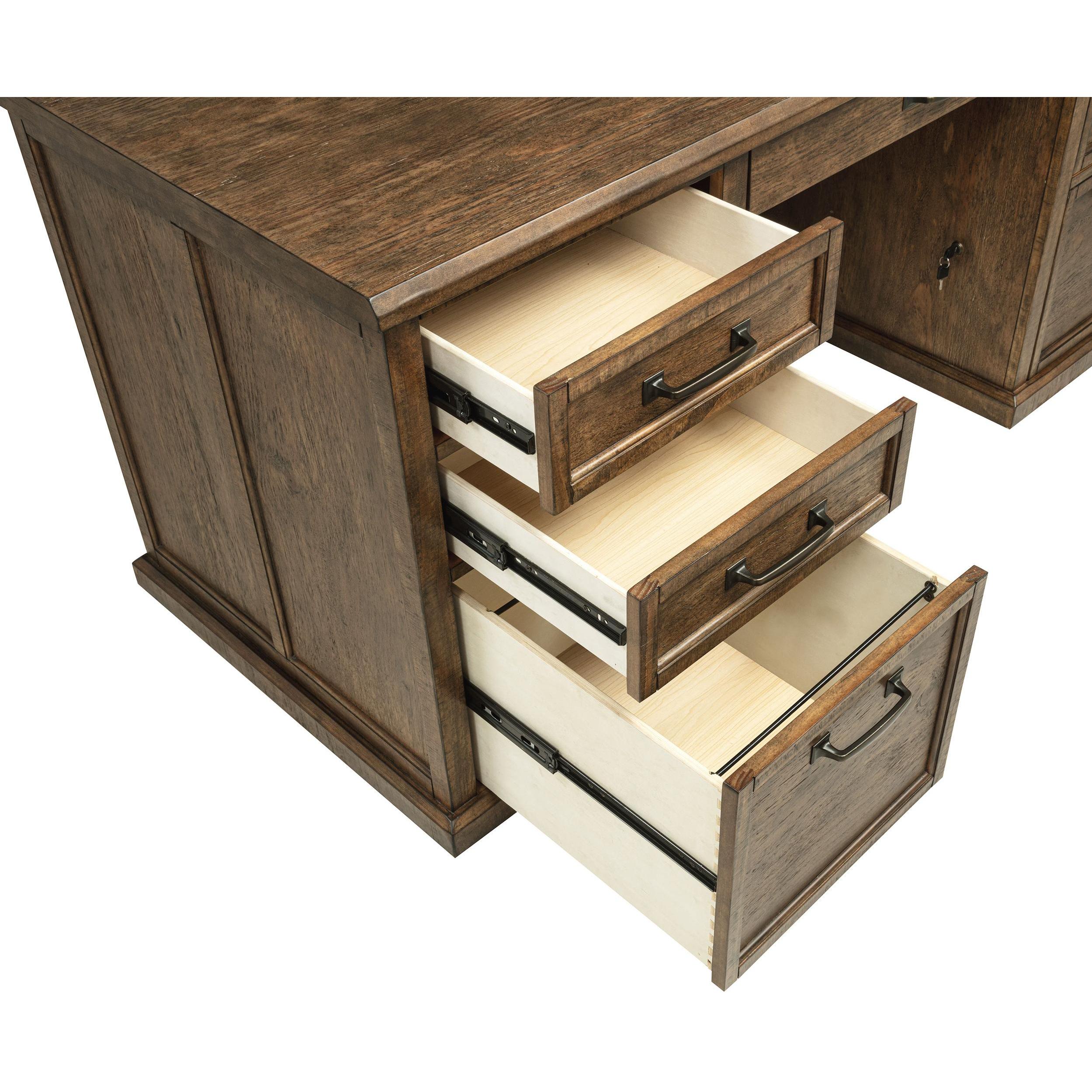  Coaster Furniture Altidore 800795 68-inch 7-drawer Executive Home Office Desk - Distressed Brown IMAGE 10