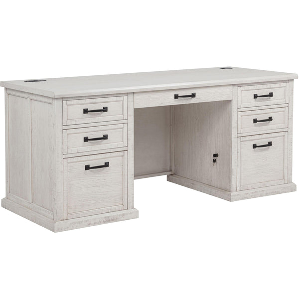 Coaster Furniture Altidore 800796 68-inch 7-drawer Executive Home Office Desk - Distressed White