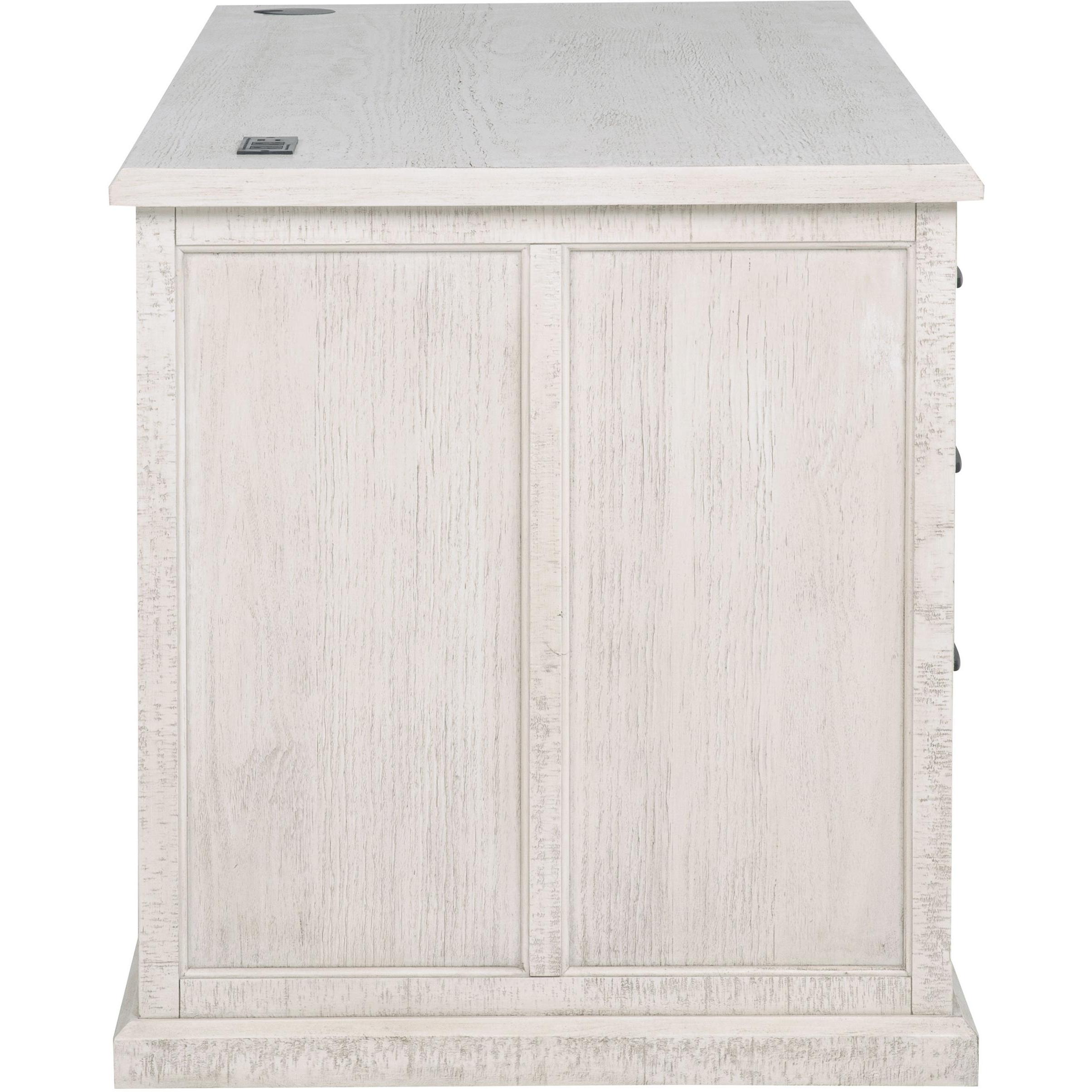  Coaster Furniture Altidore 800796 68-inch 7-drawer Executive Home Office Desk - Distressed White IMAGE 8