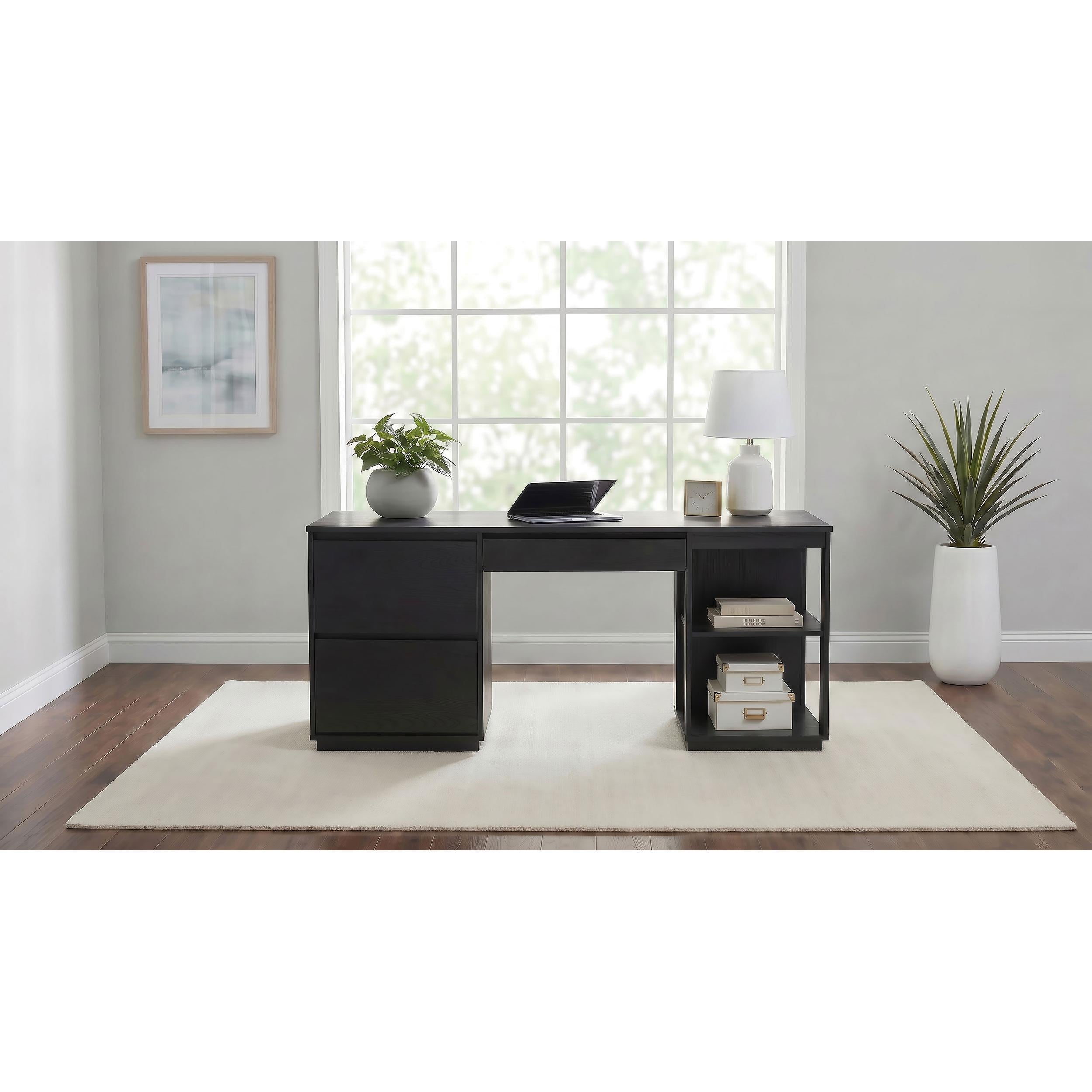  Coaster Furniture Harkes 800798 75-inch 3-drawer Computer Desk with Adjustable Shelf - Coffee Bean IMAGE 3