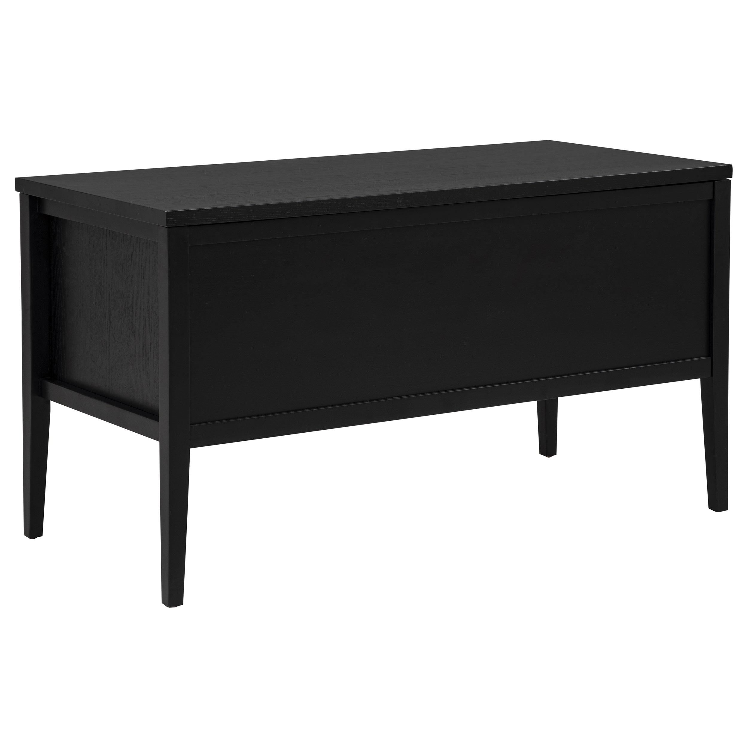  Coaster Furniture Graham 800866 54-inch 4-drawer Double Pedestal Lift Top Computer Desk - Black IMAGE 5