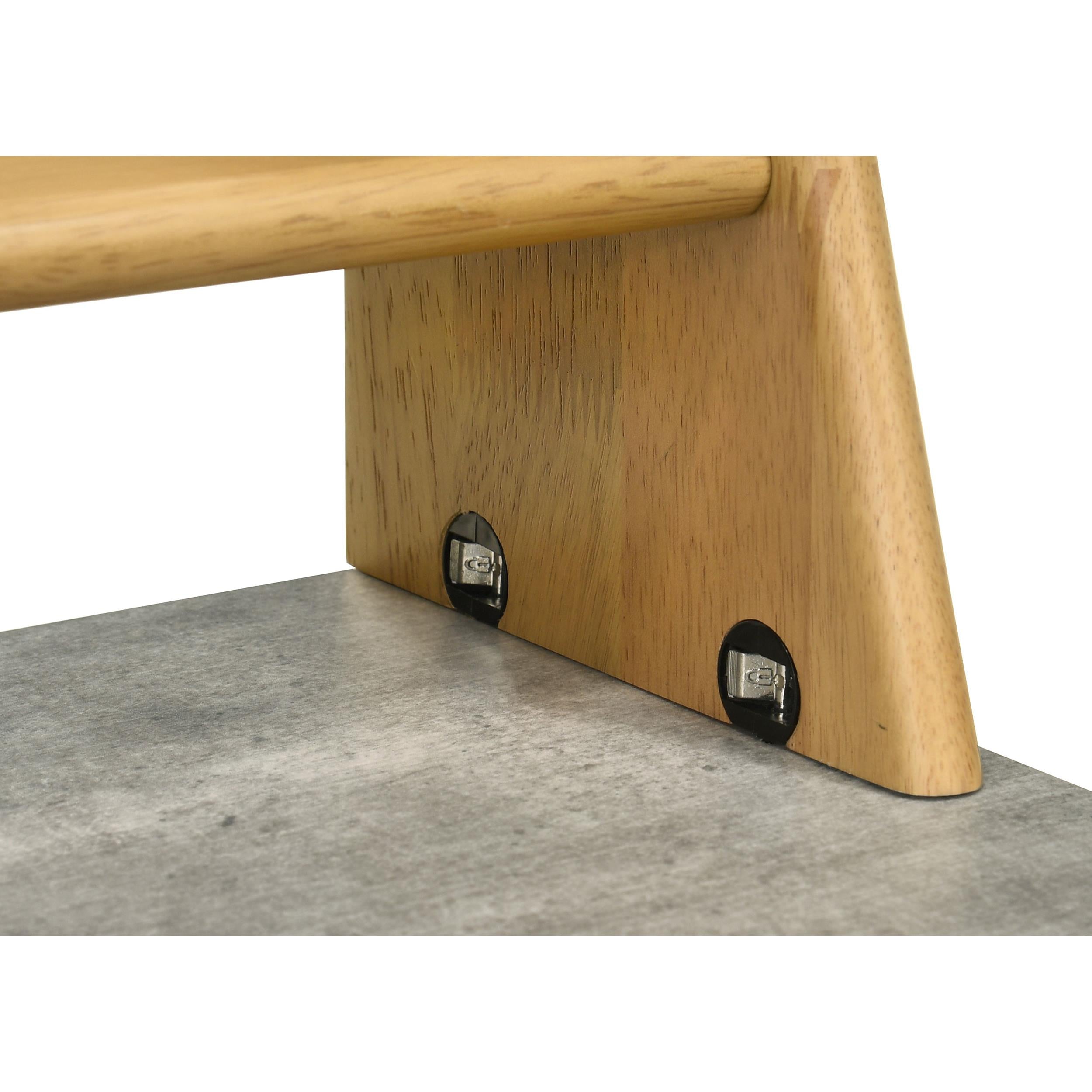  Coaster Furniture Besler 801075 47-inch SmartTop Writing Desk with Shelf - Cement/Natural IMAGE 11