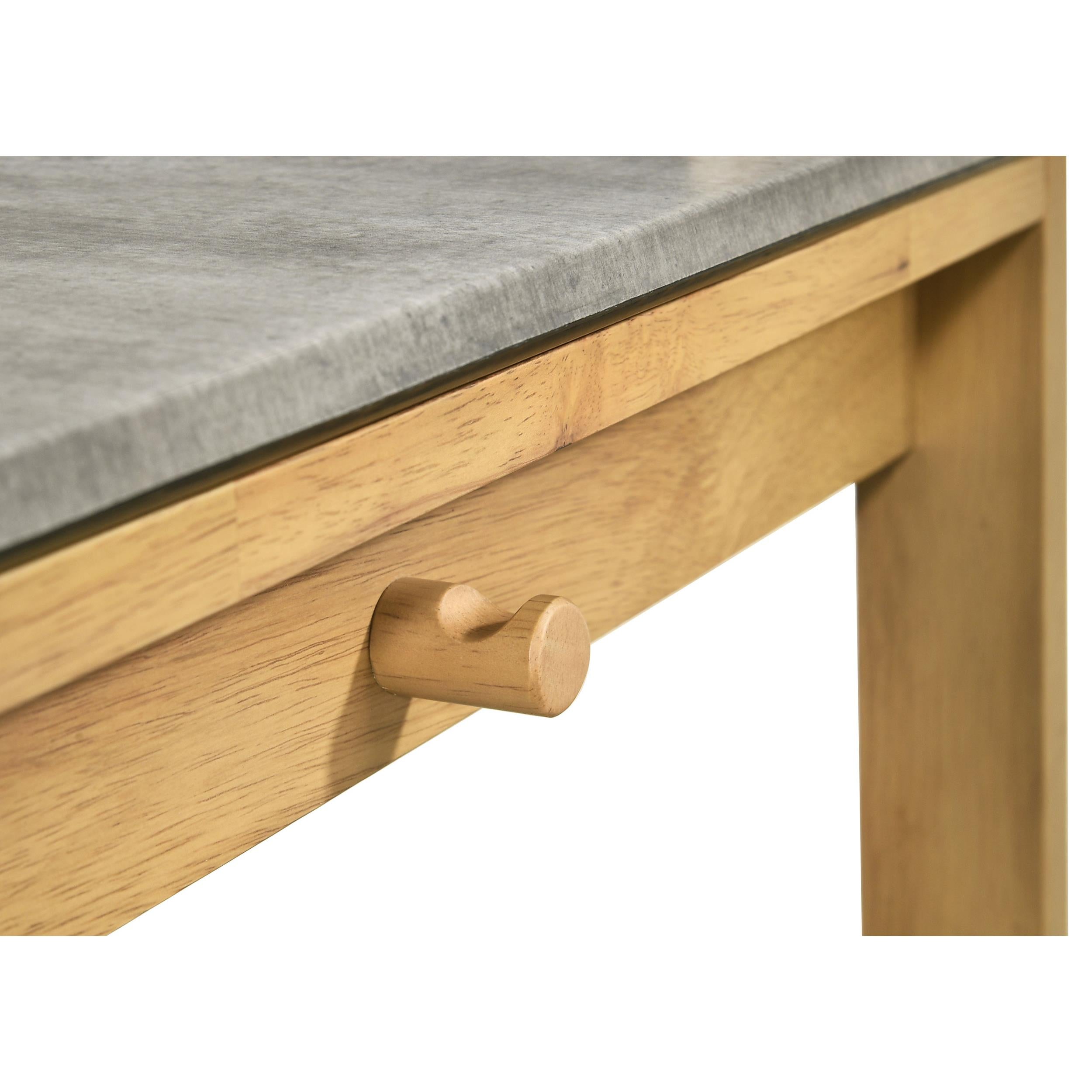  Coaster Furniture Besler 801075 47-inch SmartTop Writing Desk with Shelf - Cement/Natural IMAGE 3